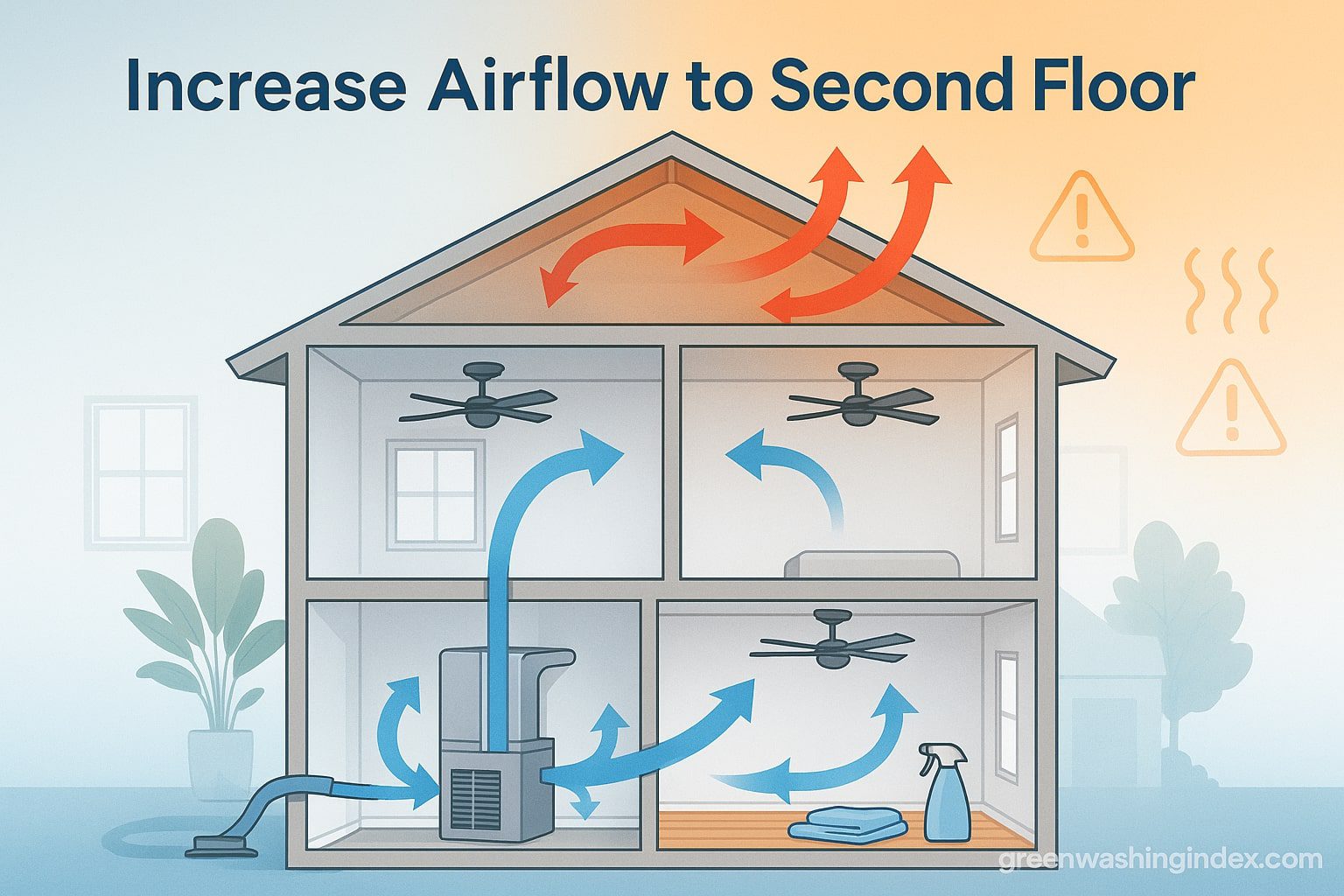 How to increase airflow to second floor