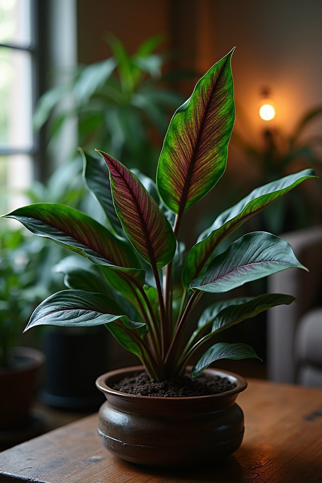 beautiful tropical humidity loving indoor plant