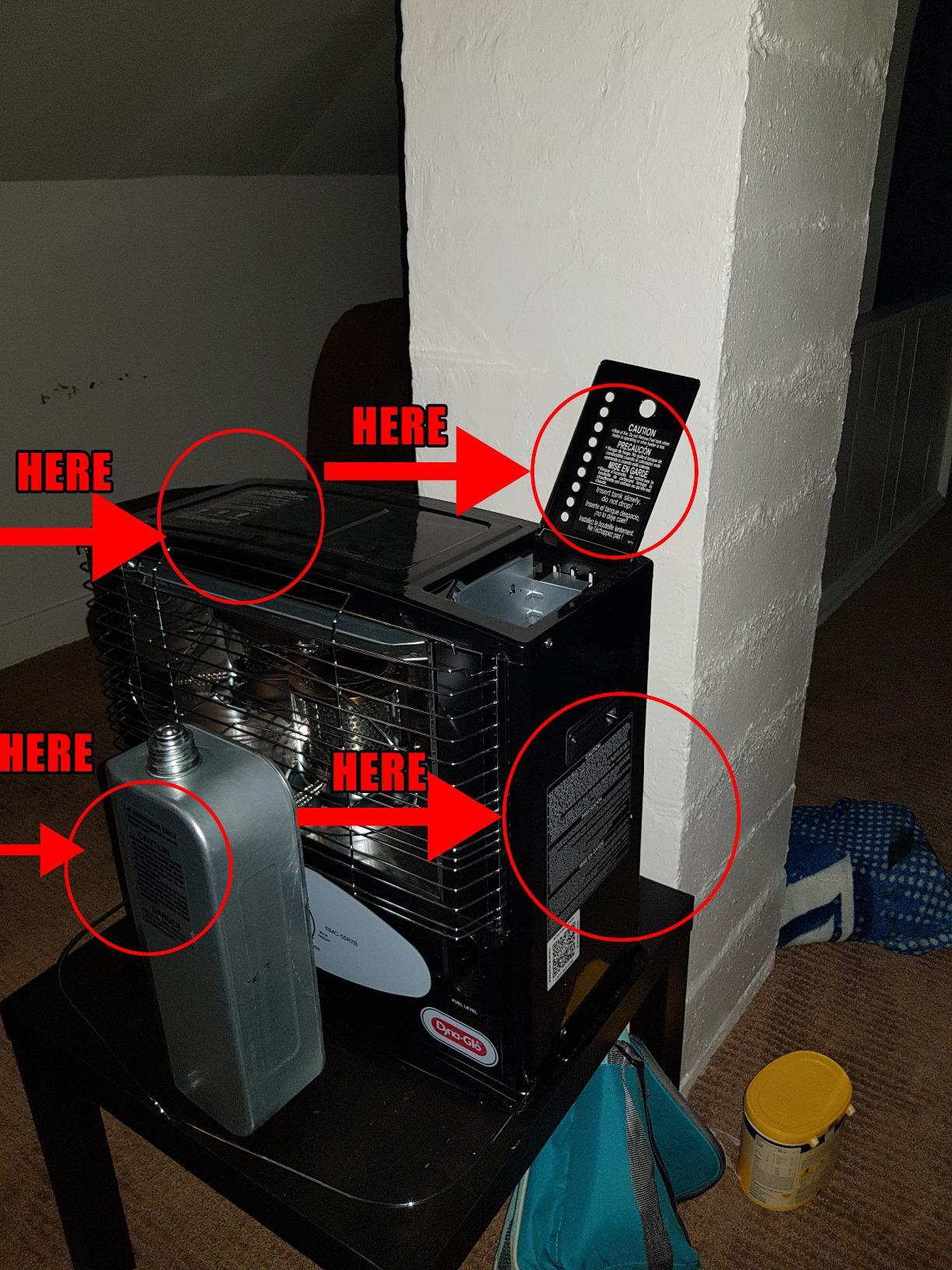 Dyna-Glo RMC-55R7 Indoor Kerosene Radiant Heater, 10000 BTU, Ivory - Customer Photo 1