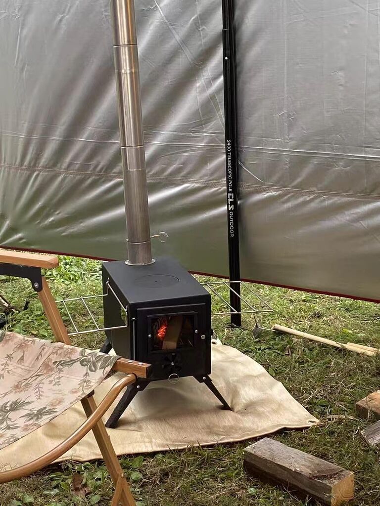 Hot Tent Stove, AVOFOREST Wood Burning Stove, Small Wood Stove with 7 Stainless Chimney Pipes for Outdoor Heating & Cooking, Ice Fishing, Hunting customer photo 1