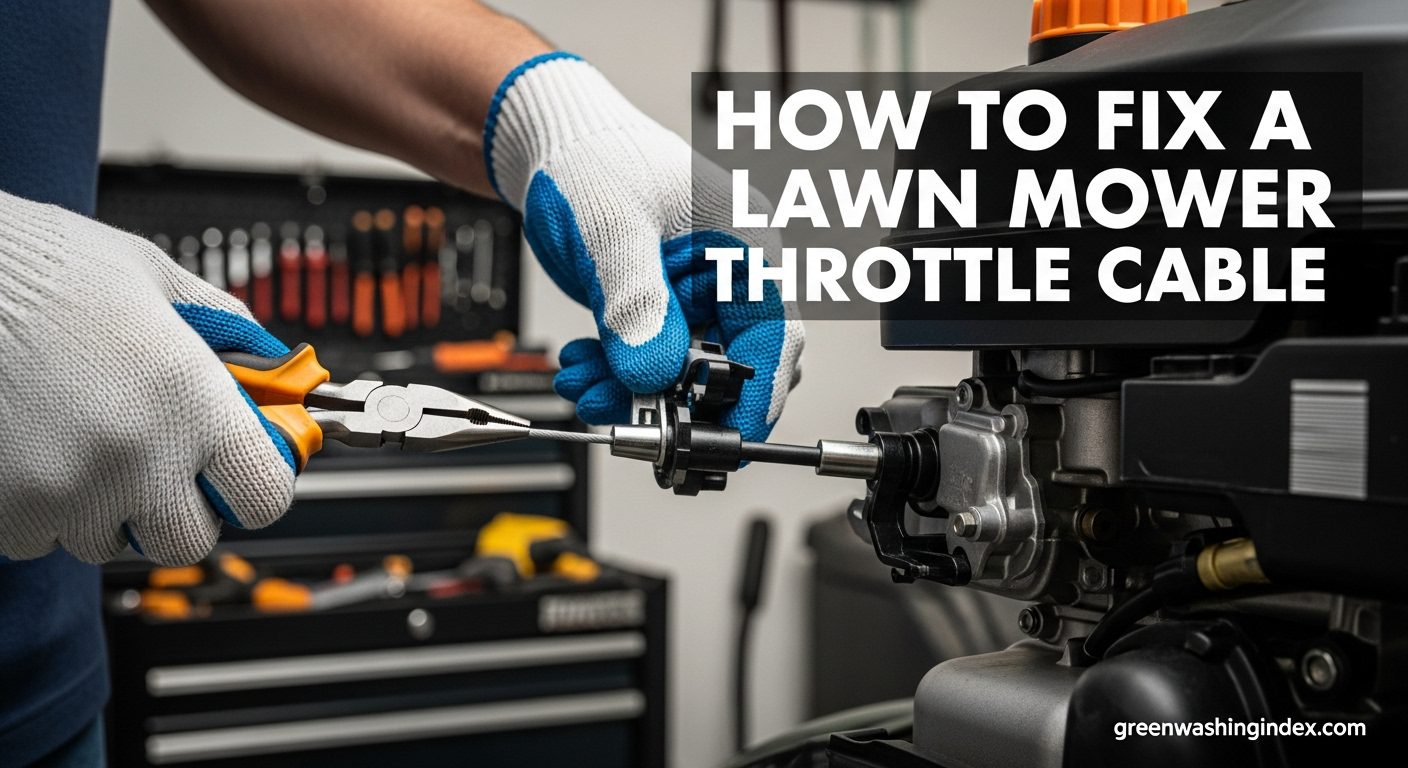 how to fix a lawn mower throttle cable