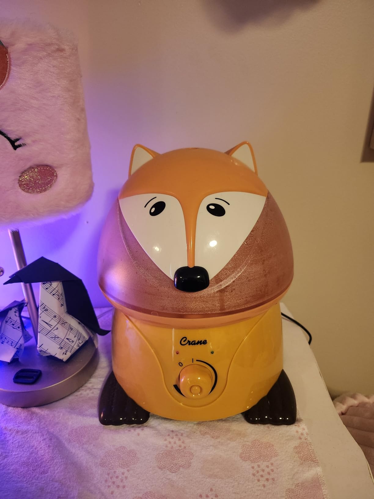Crane Cute Animal Humidifier for Kids Bedroom and Nursery, Ultrasonic Cool Mist, 1 Gallon, Auto Shut Off, Cool Mist Humidifier - Customer Photo 1