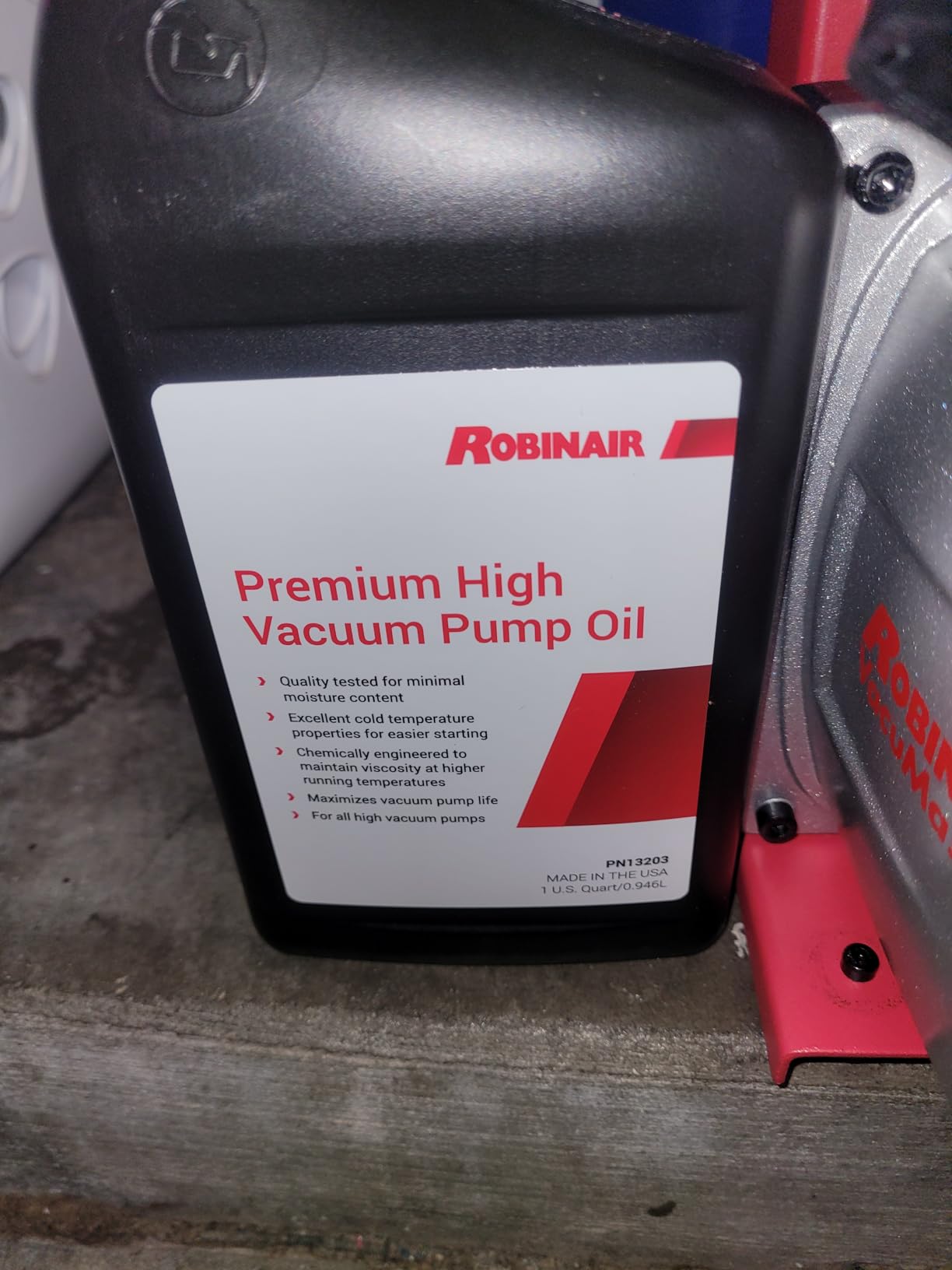 Robinair (15500) VacuMaster Economy Vacuum Pump - 2-Stage, 5 CFM , Red - Customer Photo 1
