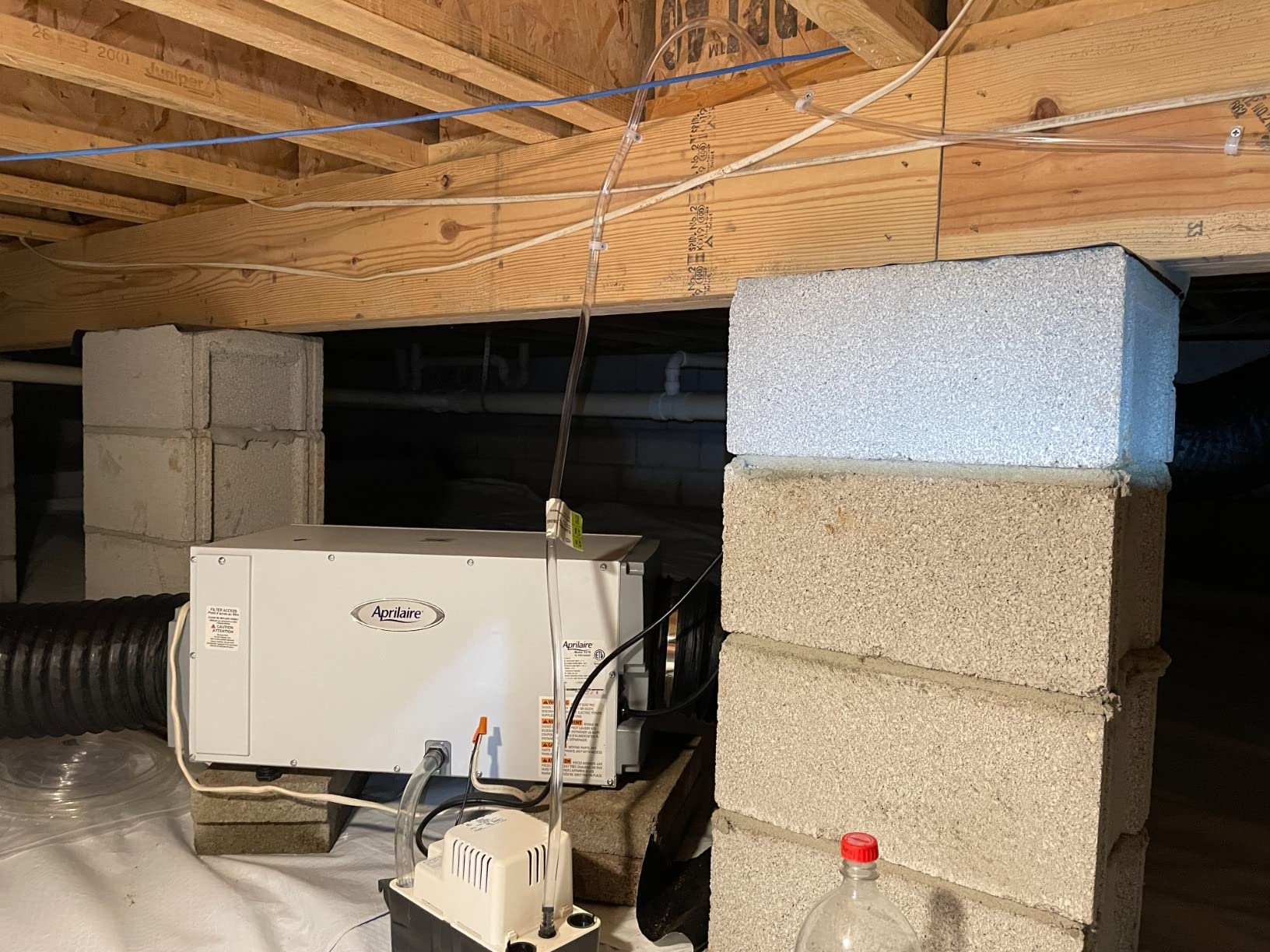 Little Giant VCMA-20ULS 115 Volt, 80 GPH, 1/30 HP Automatic Condensate Removal Pump for HVAC/Refrigeration Systems/Dehumidifiers with Overflow Detection Switch and 6-Foot Cord, White/Black, 554425 - Customer Photo 2