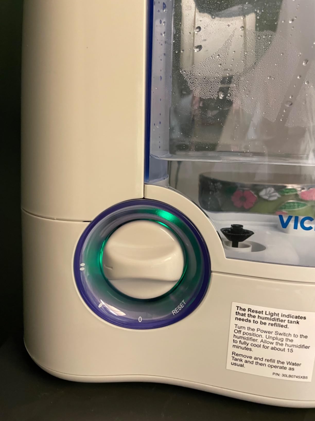 Vicks Warm Mist Humidifier - Air Humidifier for Bedroom, Home & Large Room, Baby, Kids and Adults Soothing Steam Vaporizer for Cough, Congestion, Allergies & Dry Air, VapoSteam Compatible - Customer Photo 2