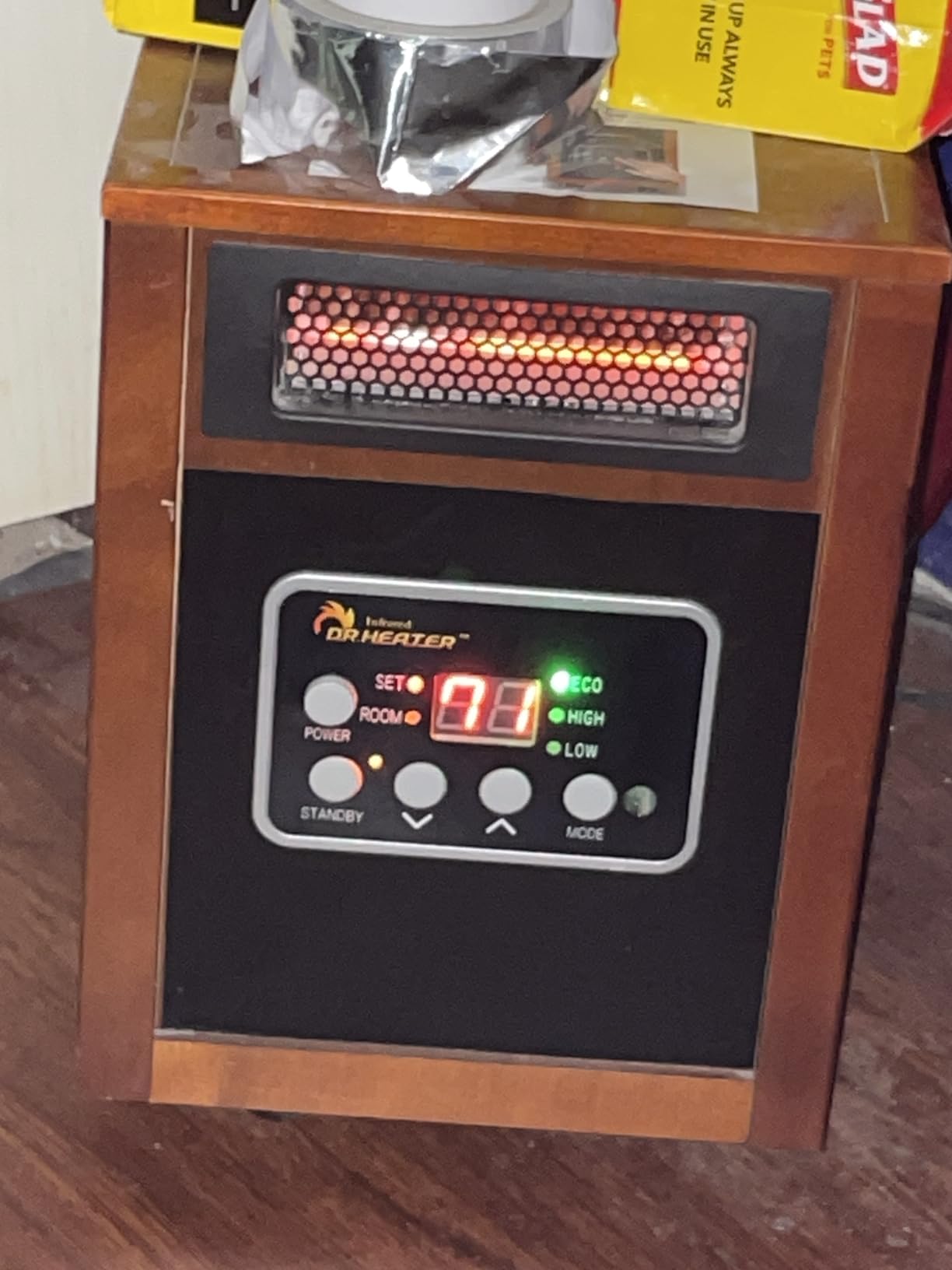 Dr Infrared Heater Portable Space Heater, Original, 1500-Watt, Cherry - Customer Photo 2