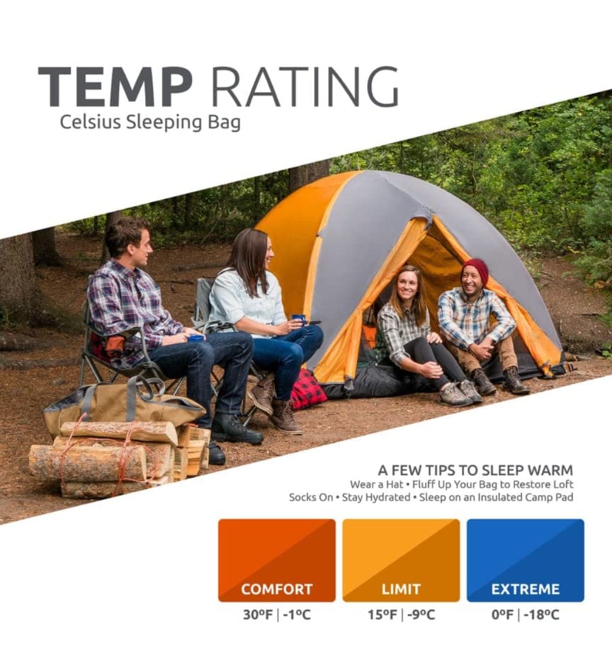 Teton Celsius Regular, -25F, 20F, 0F Degree Sleeping Bags, All Weather Bag for Adults and Kids, Camping Made Easy and Warm, Travel Sack Included - Customer Photo 3