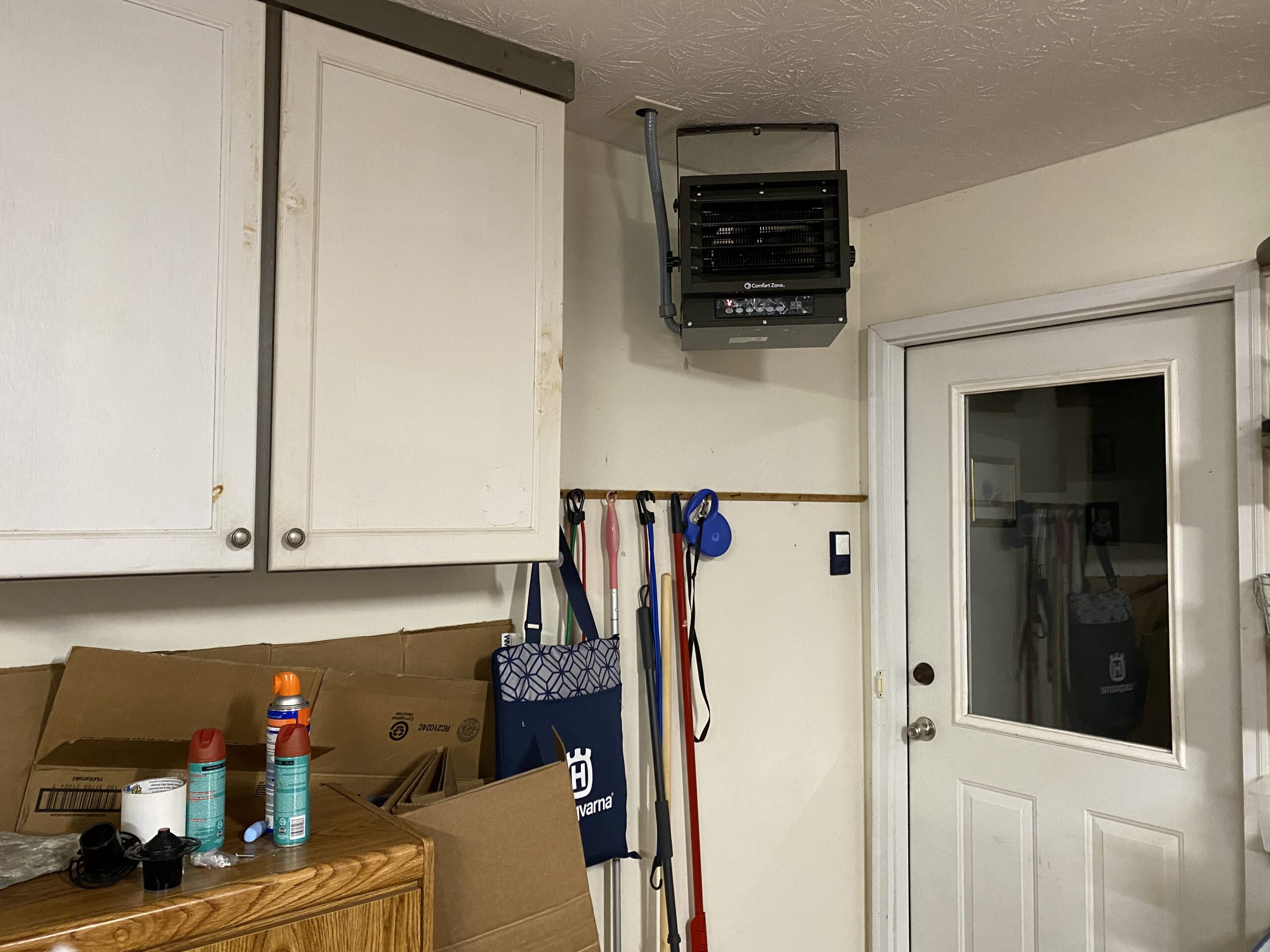 Comfort Zone Hard-Wired Ceiling Mount Garage Electric Space Heater, Fan-Forced, 5,000 watt, 240 volt, Overheat Protection, Thermal Cut-Out Switch, Ideal for Workshop & Garage, ETL Compliant, CZ220 - Customer Photo 1