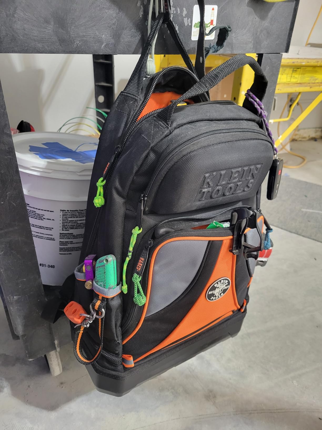 Klein Tools 55421BP-14 Tool Backpack, Heavy Duty Tradesman Pro Tool Bag Organizer with 39 Pockets, Molded Bottom - Customer Photo 2