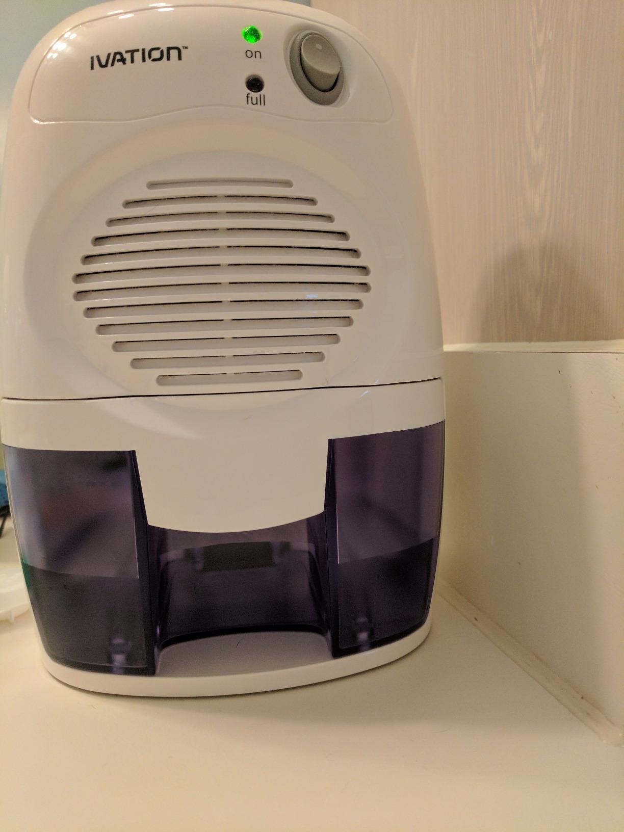 Ivation IVADM10 Powerful Small-Size Thermo-Electric Dehumidifier - for Smaller Room, Cupboard, Basement, Attic, Stored Boat, RV, Antique Car,White - Customer Photo 2