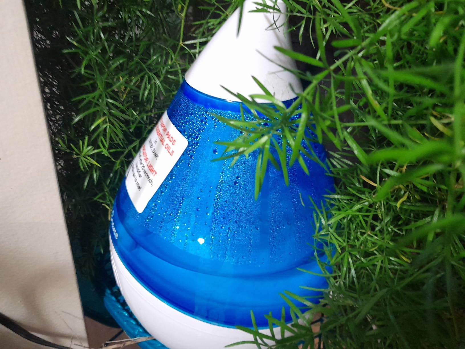 Crane Teardrop Ultrasonic Cool Mist Humidifier for Baby Nursery, 0.5 Gallon, Adjustable Settings, Essential Oil Diffuser White - Customer Photo 1