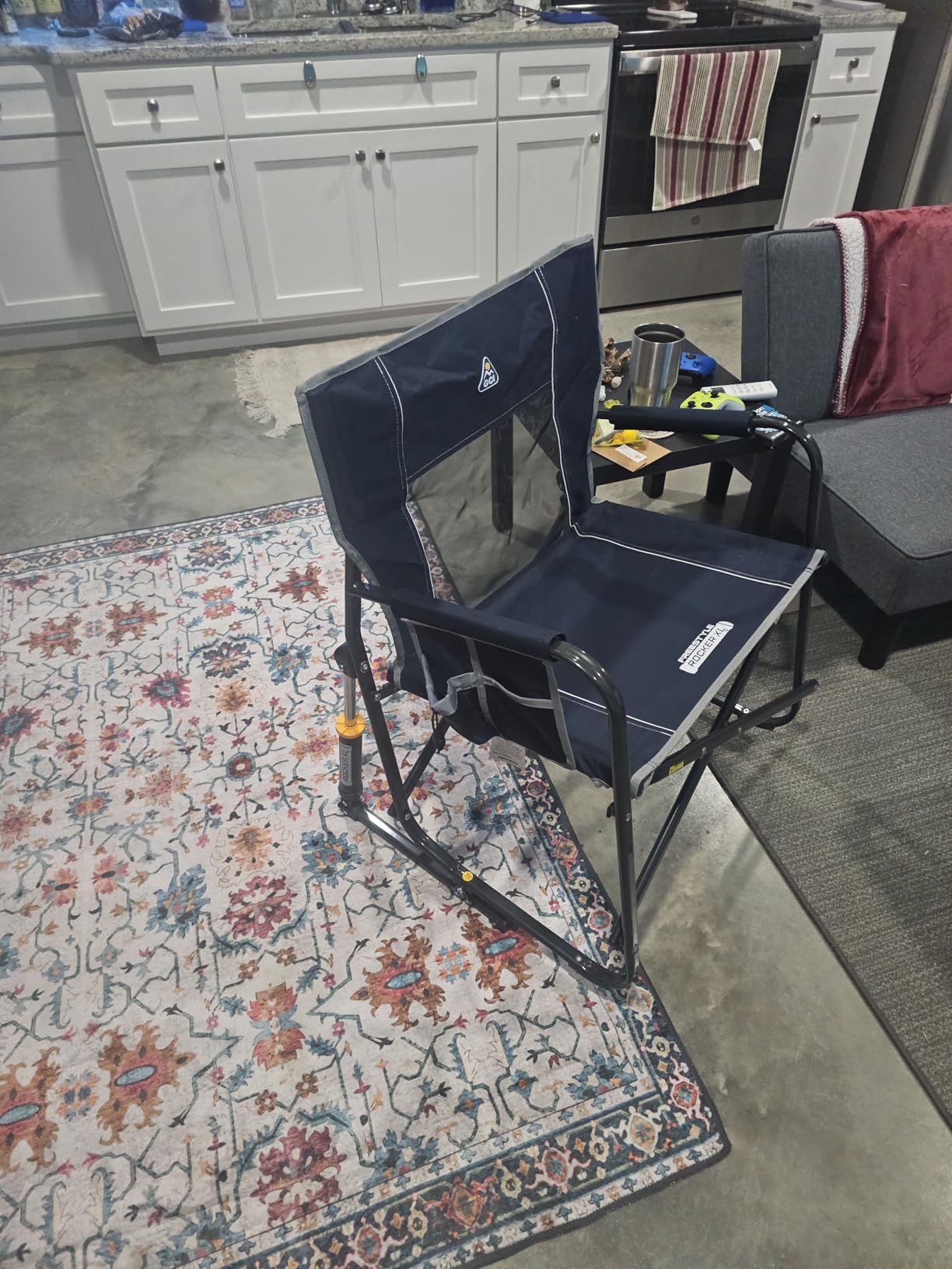 GCI OUTDOOR Freestyle Rocker Camping Chair | Portable Folding Rocking Chair with Solid, Durable Armrests, Drink Holder & Comfortable Backrest — Cinnamon - Customer Photo 1