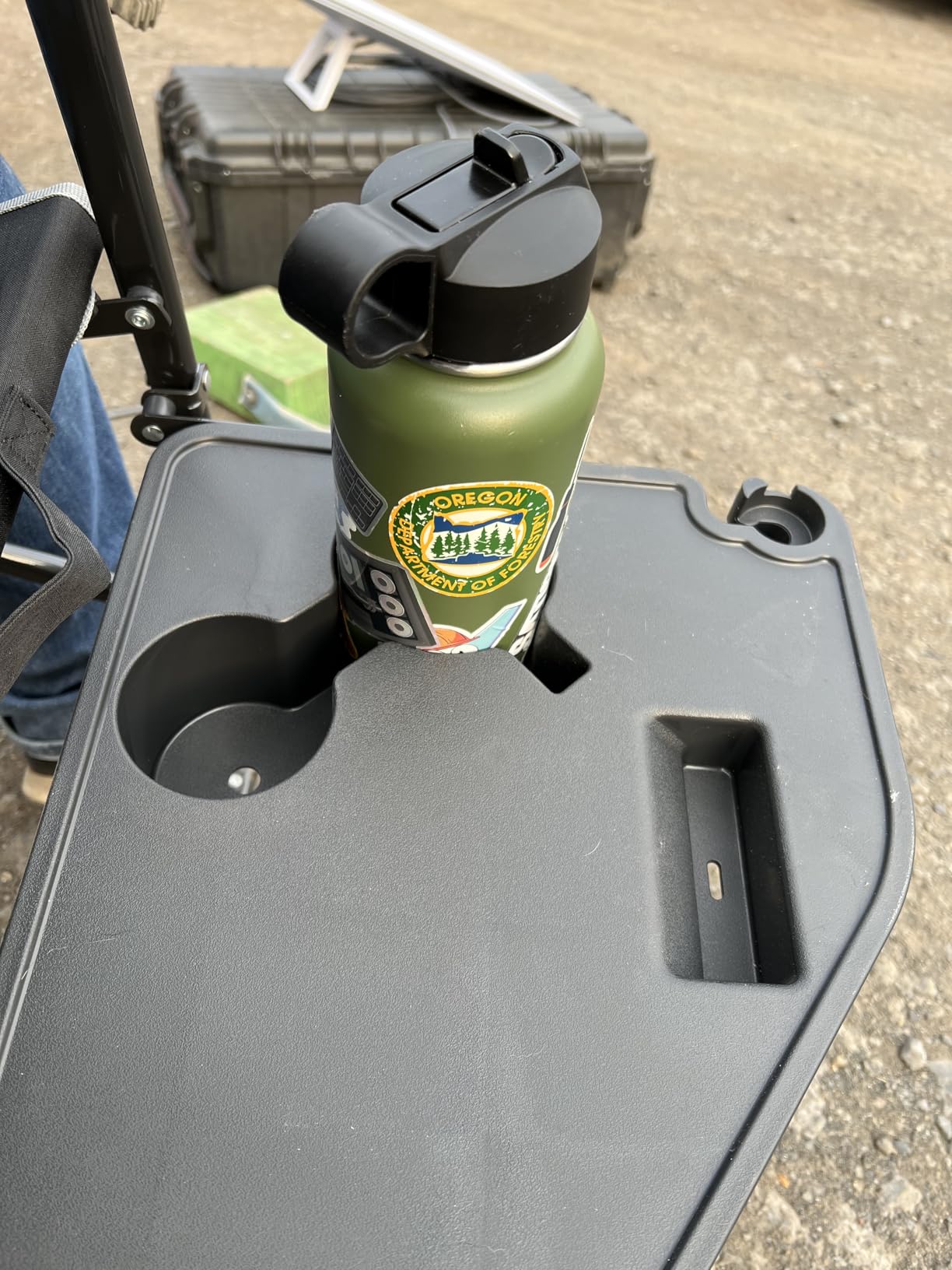 GCI OUTDOOR Freestyle Rocker Camping Chair | Portable Folding Rocking Chair with Solid, Durable Armrests, Drink Holder & Comfortable Backrest — Cinnamon - Customer Photo 2