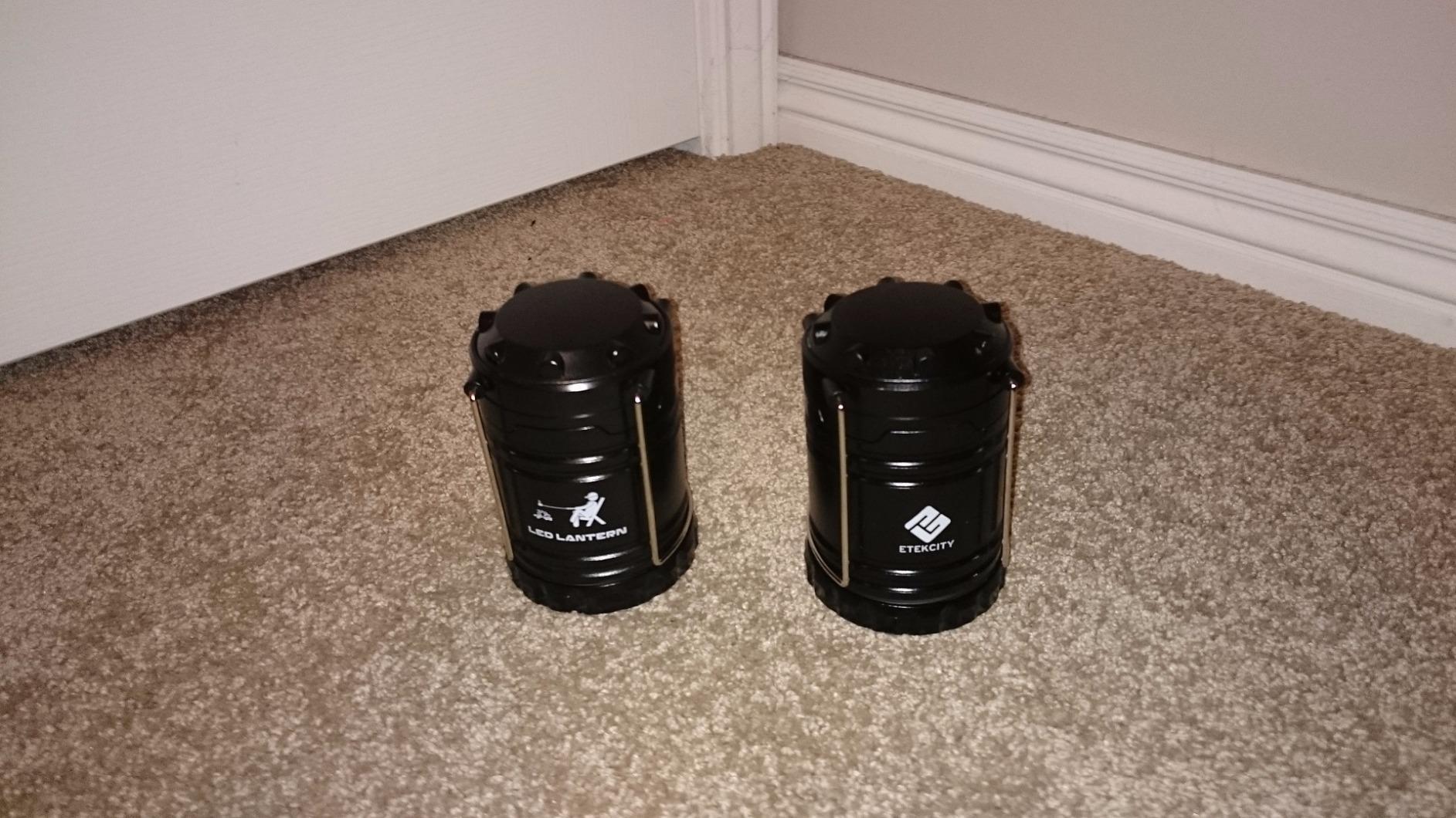 Etekcity Lantern Camping Essentials Lights, Led Flashlight for Power Outages, Survival Gear and Supplies for Emergency, Hurricane Preparedness Items , Battery Operated Lamp, 2 Pack, Black - Customer Photo 2