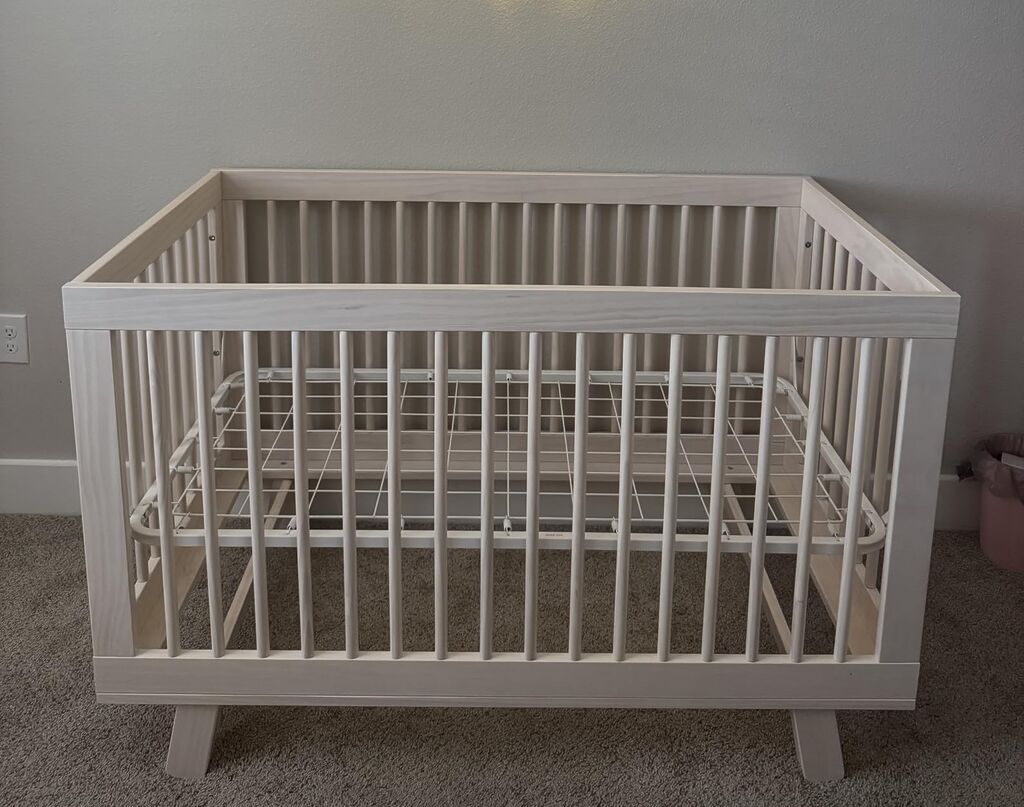 Babyletto Hudson 3-in-1 Convertible Baby Crib - GREENGUARD Gold Certified - Convertible Crib to Toddler Bed and Daybed - Baby Bed with 4 Adjustable Heights - Wooden Crib - Washed Natural customer photo 2