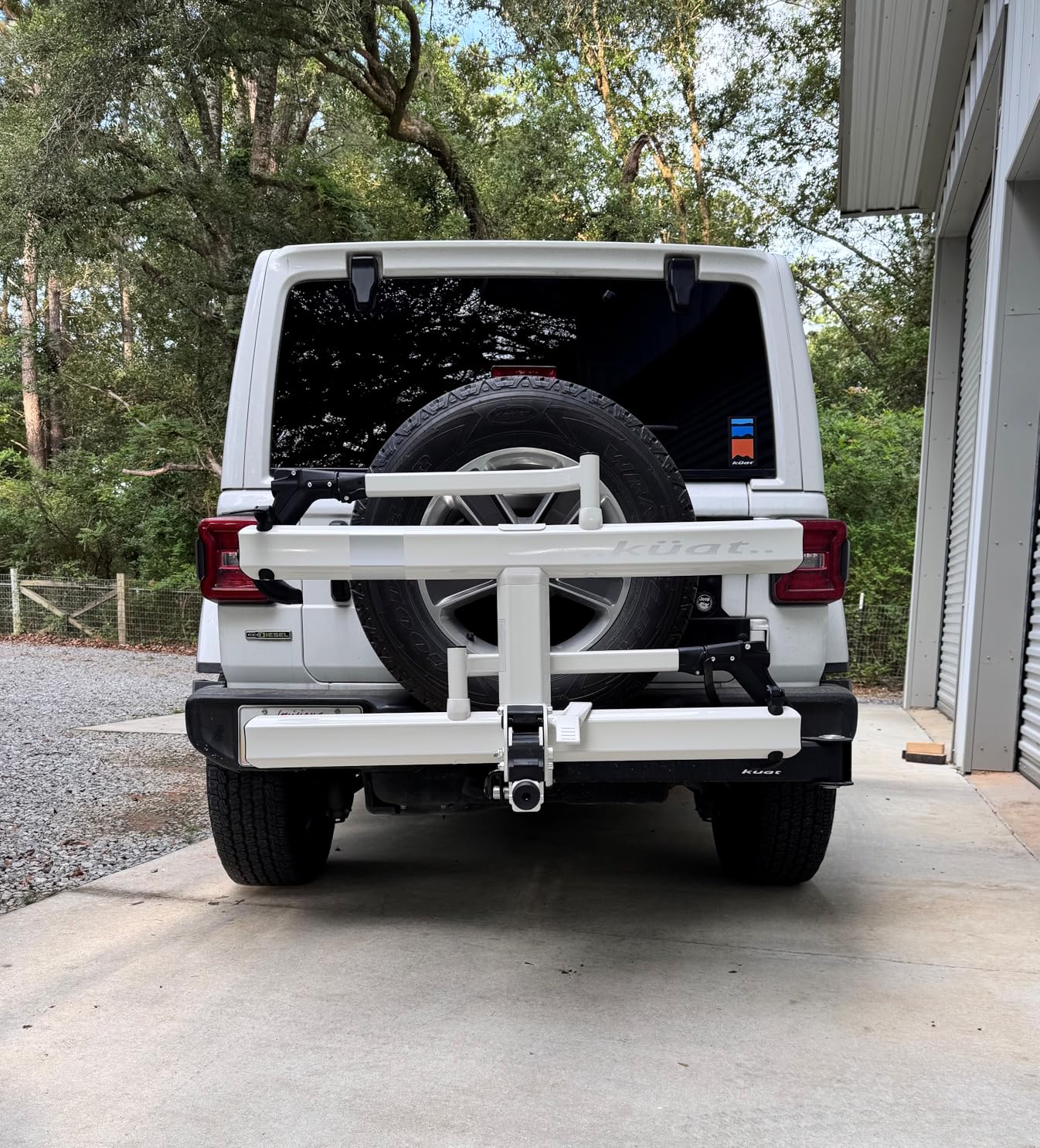 KUAT Sherpa 2.0 Durable Lightweight Aluminum Compact 2 Bike Transporting Hitch Rack with Cable Lock & Foldable Tire Cradles | Capacity - 40 Lbs per Tray - Customer Photo 1