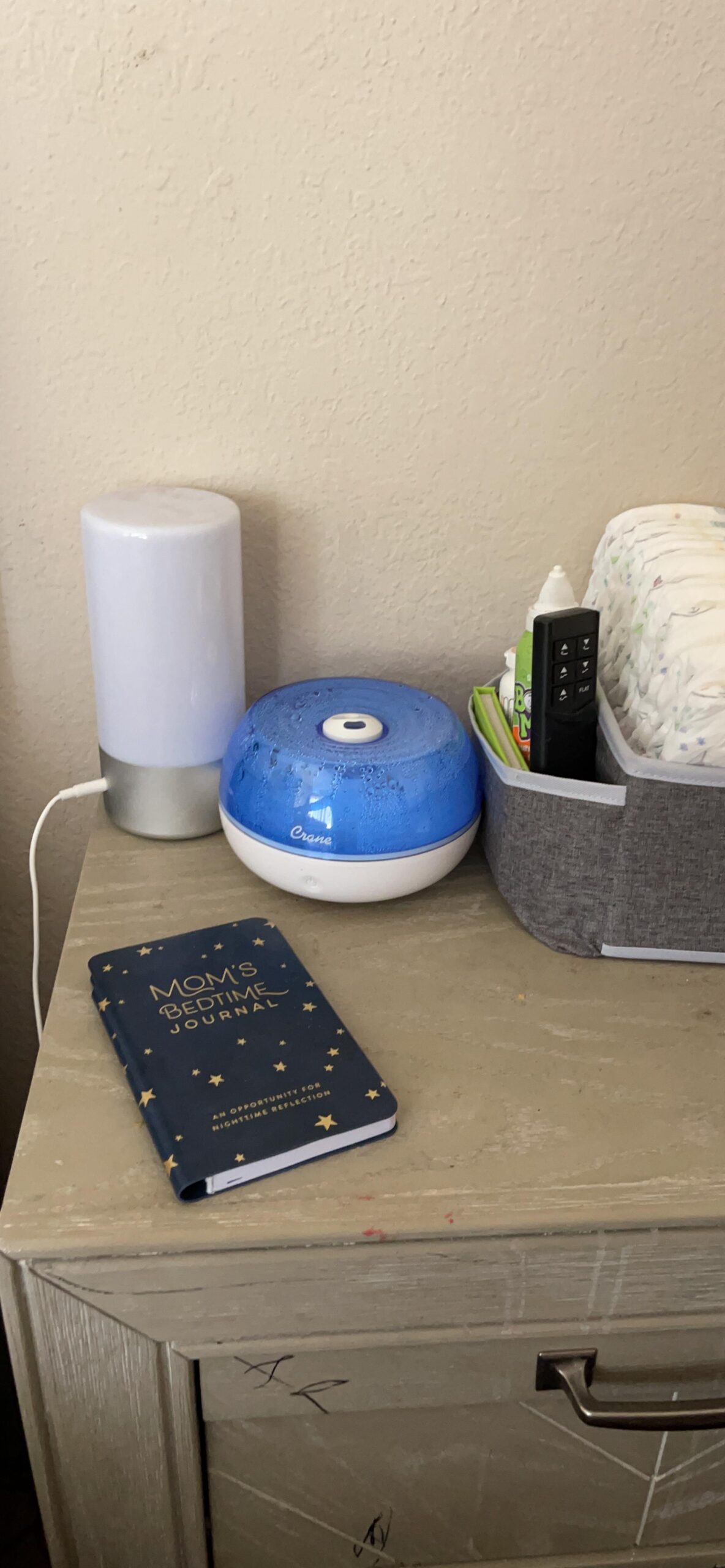 Crane Personal Ultrasonic Cool Mist Travel Humidifier and Vaporizer for Congestion Relief, 360° Adjustable Nozzle, Filter-Free .75 Liter Tank, Blue/White, Office Humidifier - Customer Photo 1