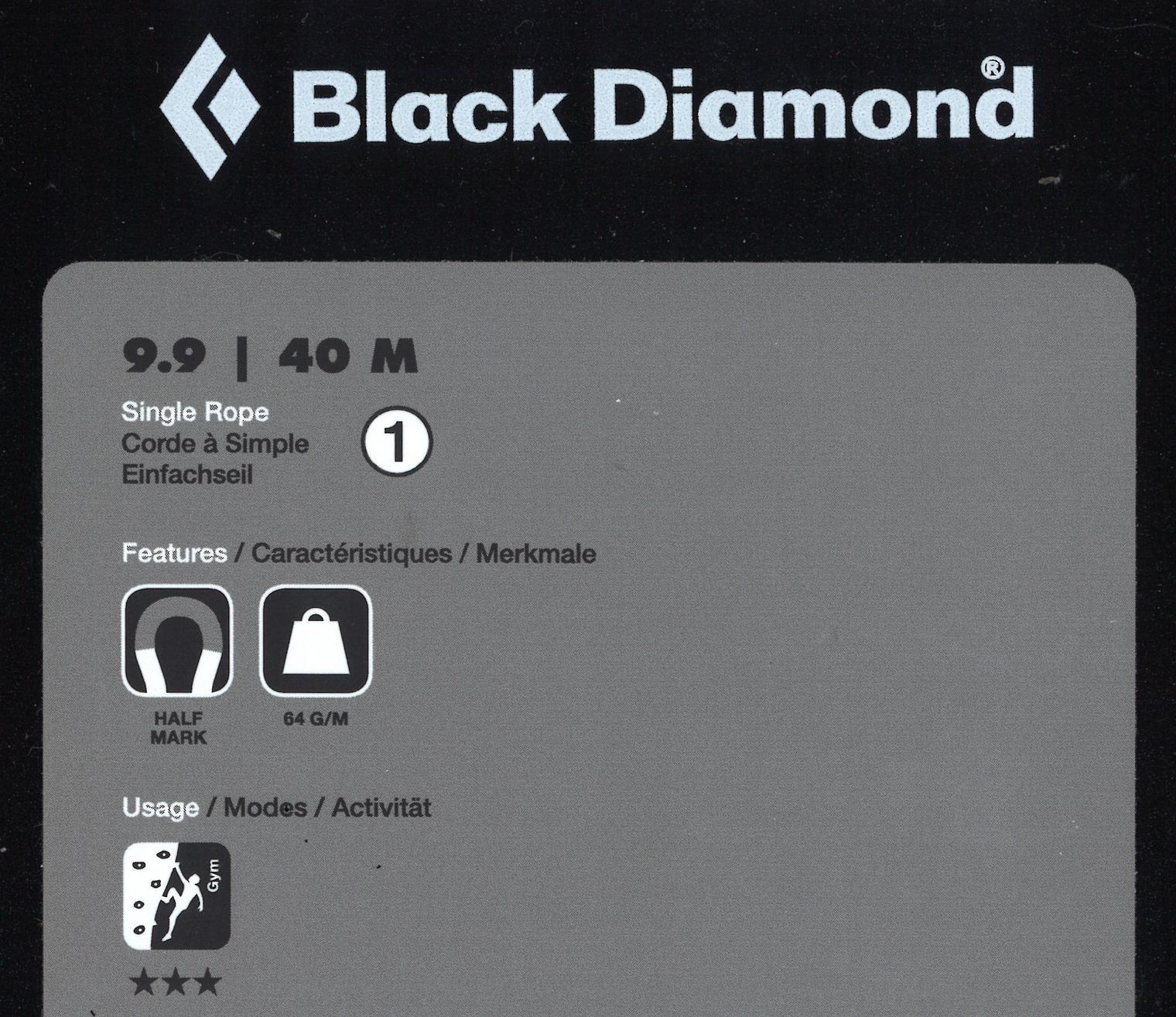 BLACK DIAMOND 9.9 mm Dynamic Rock Climbing Rope - Customer Photo 2