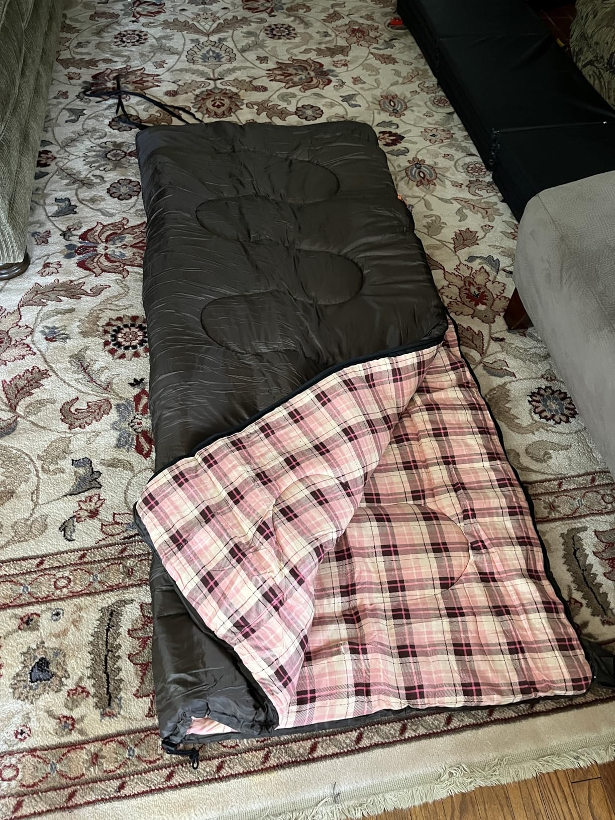 REDCAMP Cotton Flannel Sleeping Bag for Camping Backpacking, Adults Cold Weather Envelope Sleeping Bags with 2/3/4/6lbs Filling - Customer Photo 1