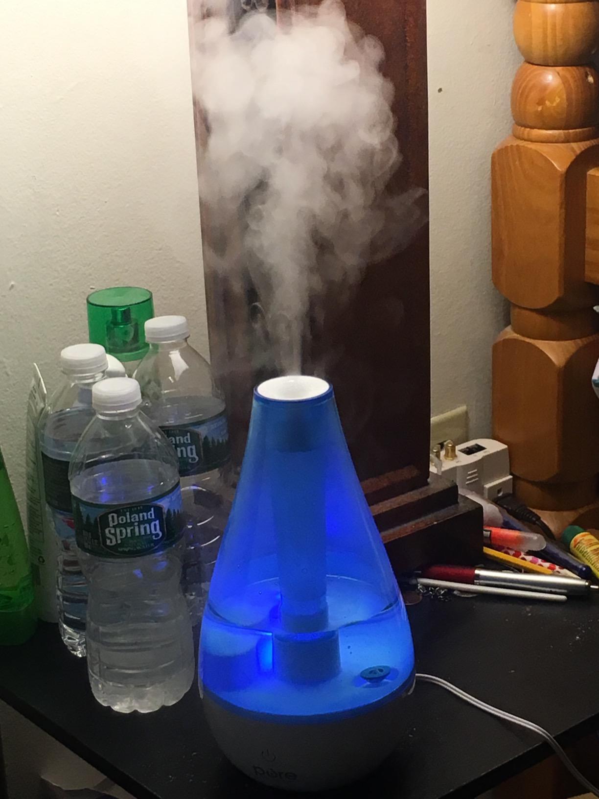 Pure Enrichment MistAire Studio Ultrasonic Cool Mist Humidifier - Small & Compact, Overnight Operation, 2 Mist Settings, Optional Night Light, & Auto Shut-Off - For Offices, Plants & Small Spaces - Customer Photo 1