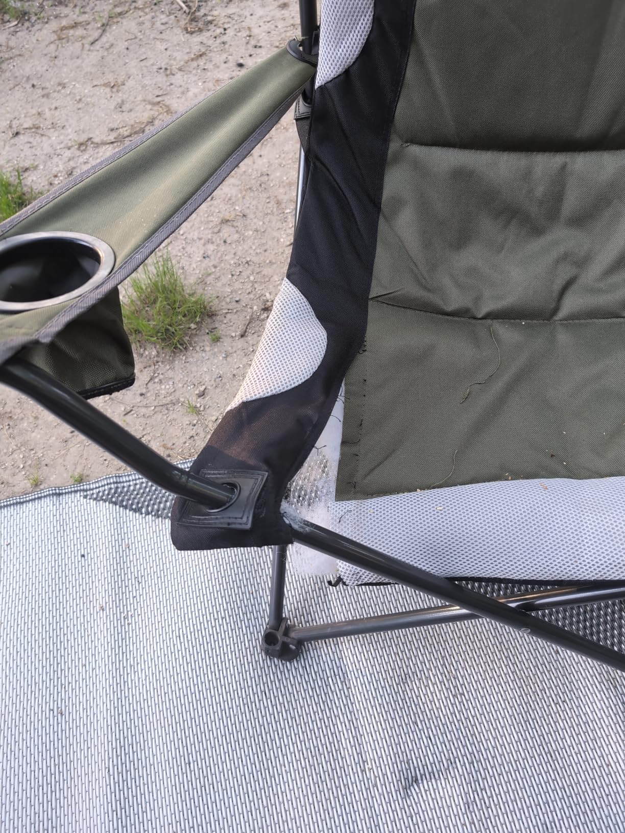 Internet's Best Padded Camping Folding Chair - Comfortable Outdoor Sports Chairs w/Cup Holder, Portable Carry Bag - for Beach, Park, Soccer, Baseball, Softball, Picnic, Adults - Green 2 - Pack - Customer Photo 1