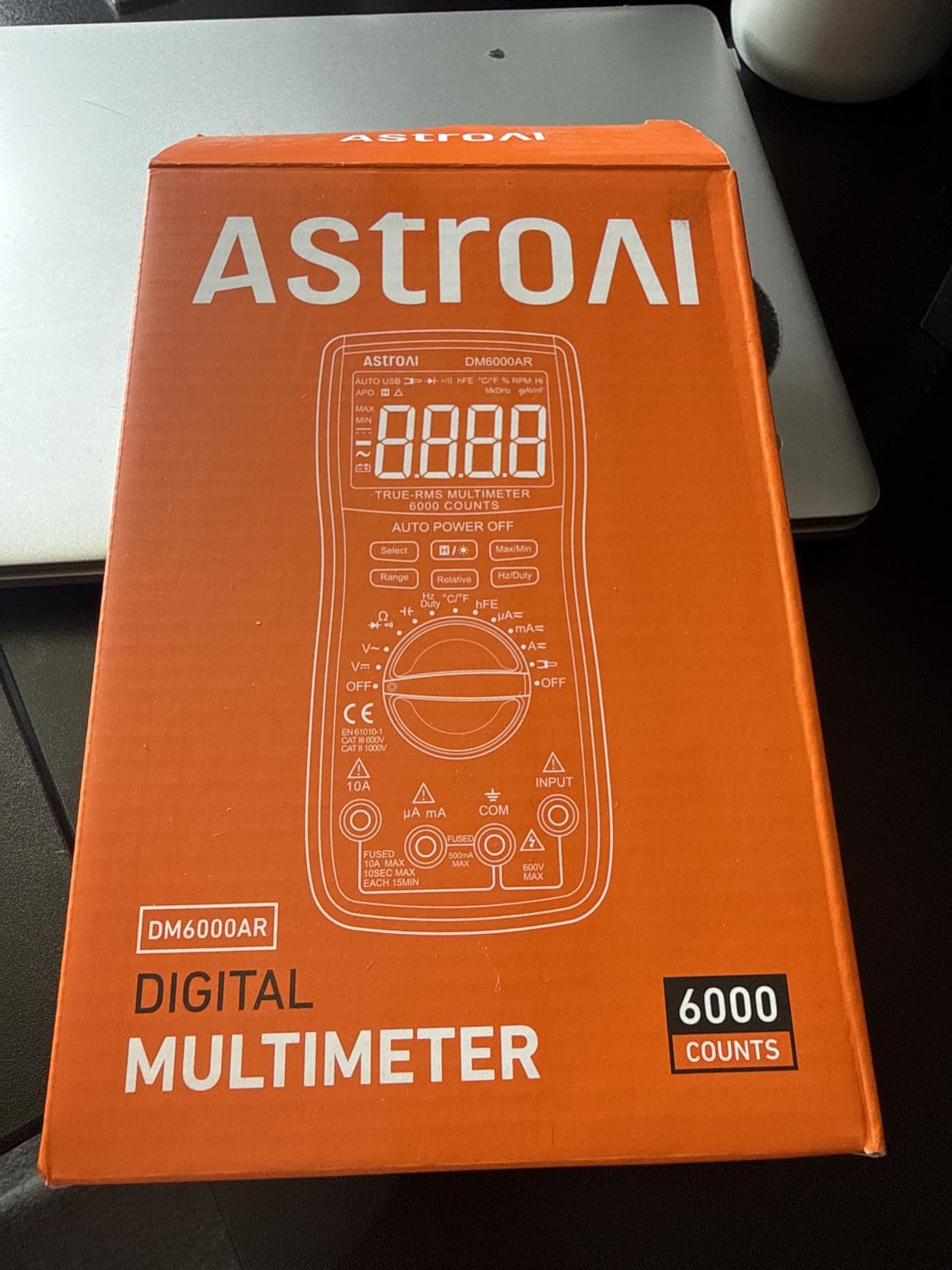 AstroAI Digital Multimeter and Analyzer TRMS 6000 Counts Volt Meter Ohmmeter Auto-Ranging Tester; Accurately Measures Voltage Current Resistance Diodes Continuity Duty-Cycle Capacitance Temperature - Customer Photo 1