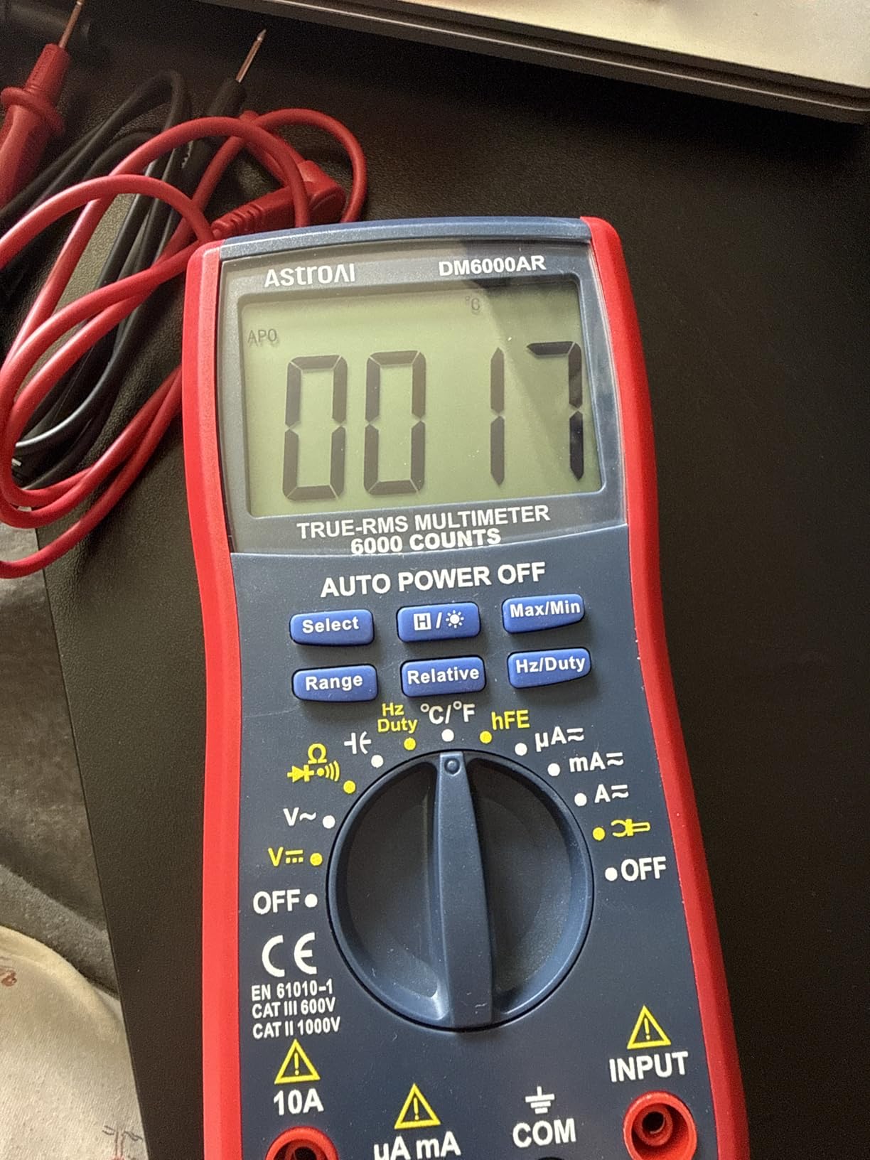 AstroAI Digital Multimeter and Analyzer TRMS 6000 Counts Volt Meter Ohmmeter Auto-Ranging Tester; Accurately Measures Voltage Current Resistance Diodes Continuity Duty-Cycle Capacitance Temperature - Customer Photo 2