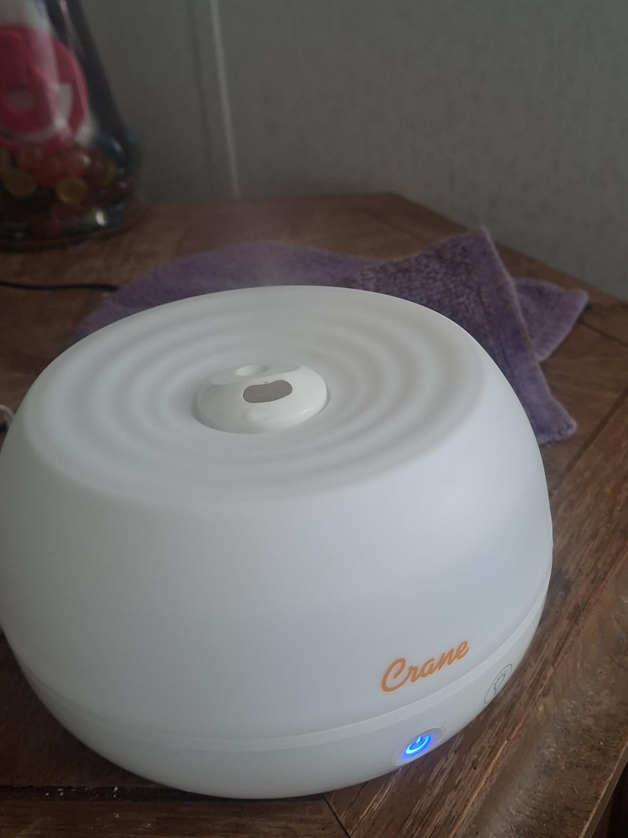 Crane Portable Ultrasonic Travel Humidifier and Diffuser, 0.2 Gallon Cool Mist, Optional Essential Oil Diffuser, No Filter Needed, White - Customer Photo 1