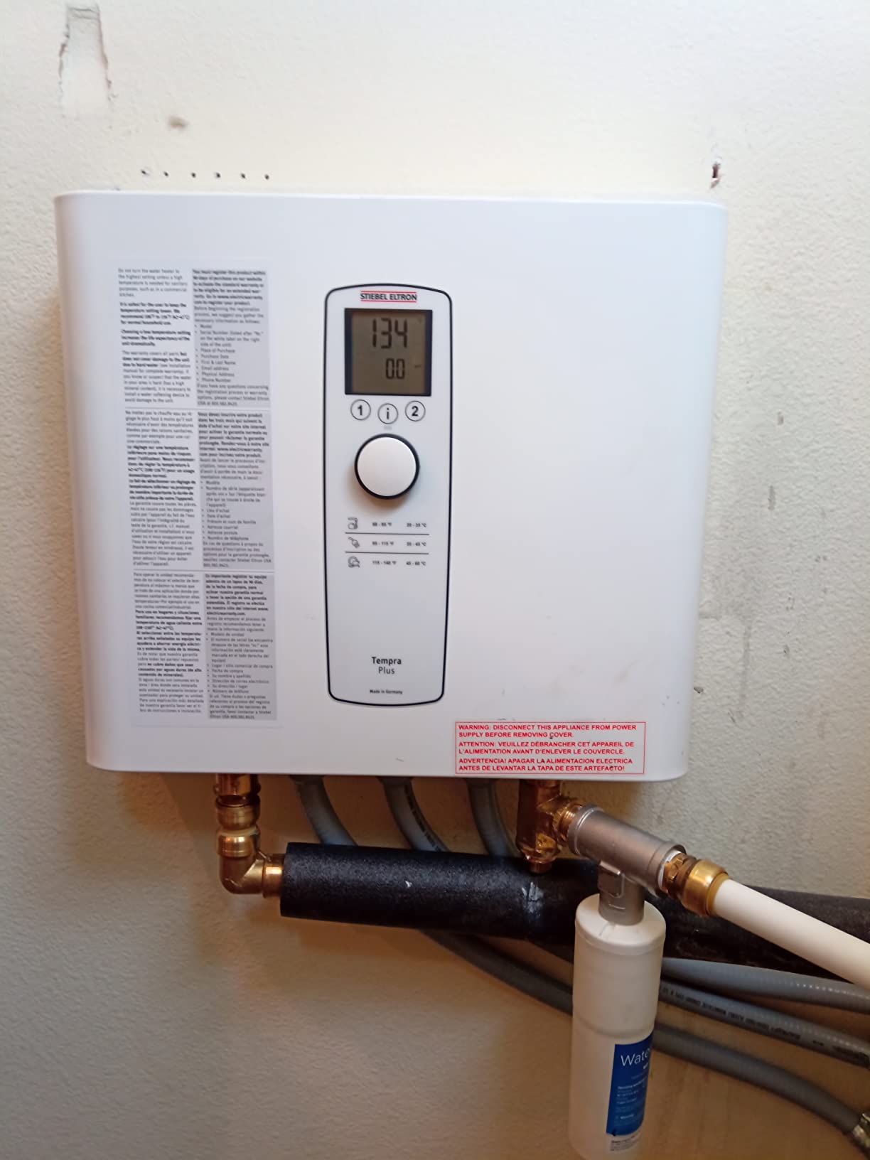 Stiebel Eltron 239223 Tankless Water Heater – Tempra 29 Plus – Electric, On Demand Hot Water, Eco, White, 23 - Customer Photo 1