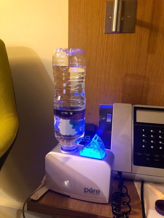 Pure Enrichment MistAire Travel - Ultrasonic Cool Mist Water Bottle Humidifier with Auto Shut-Off, Mood Light, Fold-Out Leg, and Storage Bag for Portable Use at Home, Office, Hotel, and More - Customer Photo 1