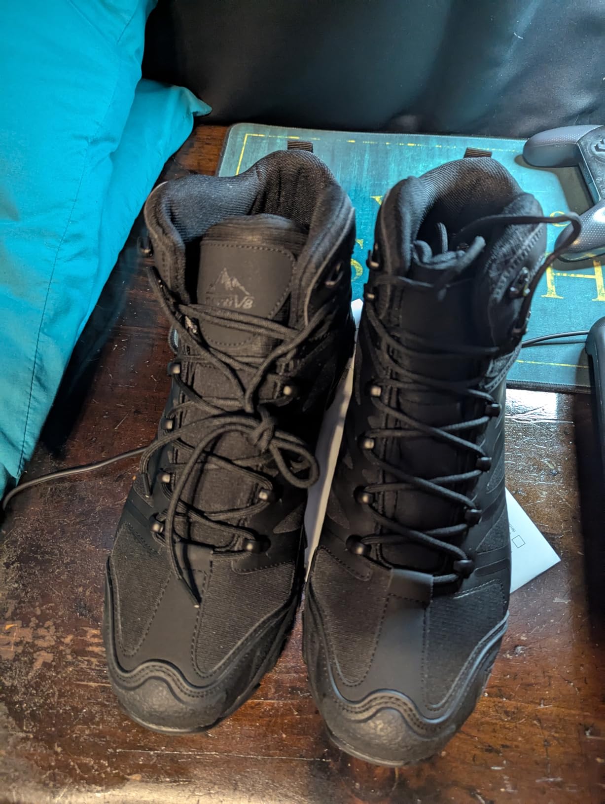 NORTIV 8 Men's Ankle High Waterproof Hiking Boots Outdoor Lightweight Shoes Trekking Trails Armadillo - Customer Photo 1