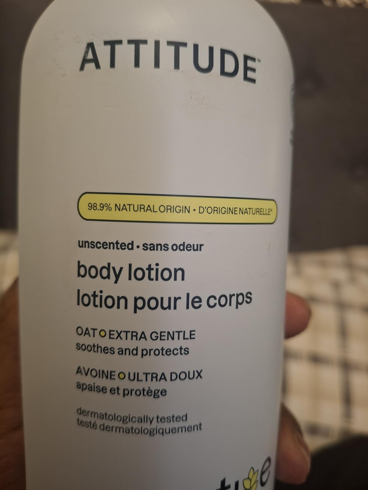 ATTITUDE Body Lotion for Sensitive Skin with Oat, EWG Verified, Dermatologically Tested, Vegan, Extra Gentle, Unscented, 16 Fl Oz Customer Review ATTITUDE Body Lotion for Sensitive Skin with Oat, EWG Verified, Dermatologically Tested, Vegan, Extra Gentle, Unscented, 16 Fl Oz - Customer Photo 1