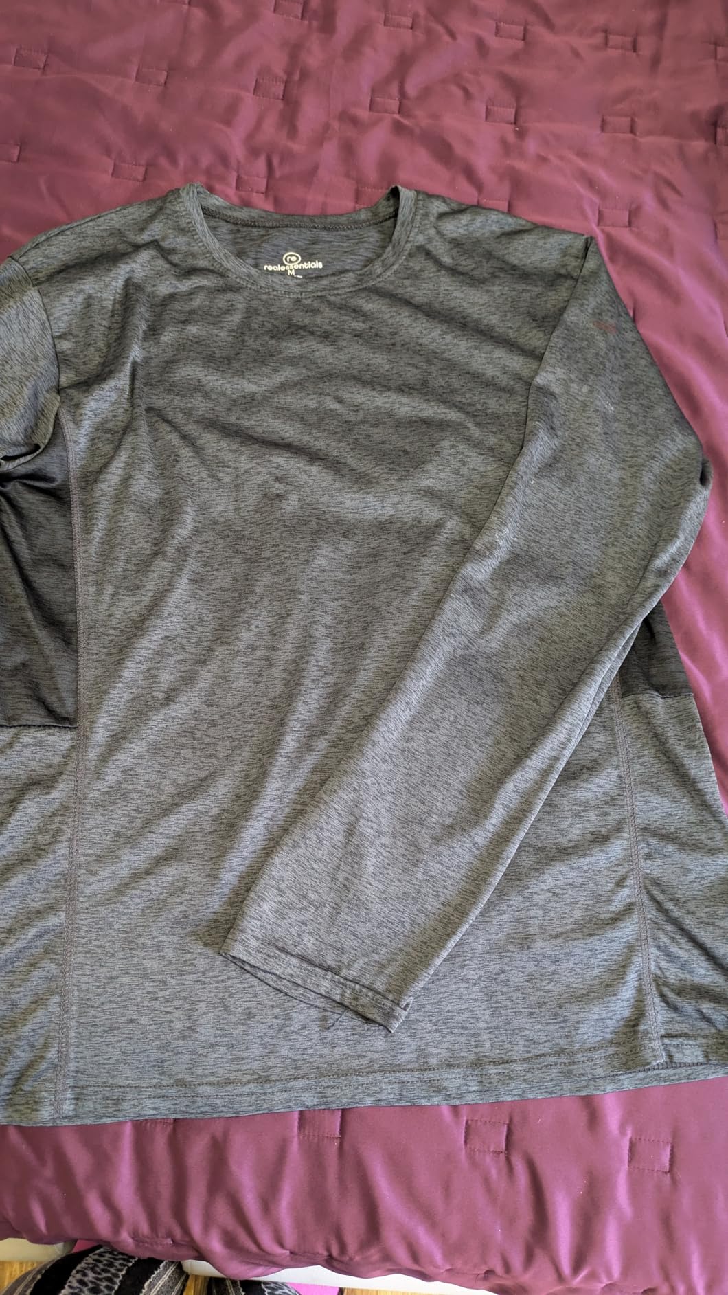 Real Essentials 4 Pack: Mens Long Sleeve Dry Fit T Shirts Hiking Fishing Workout Gym Work Sun UPF 50 Wicking Running Tee - Customer Photo 1