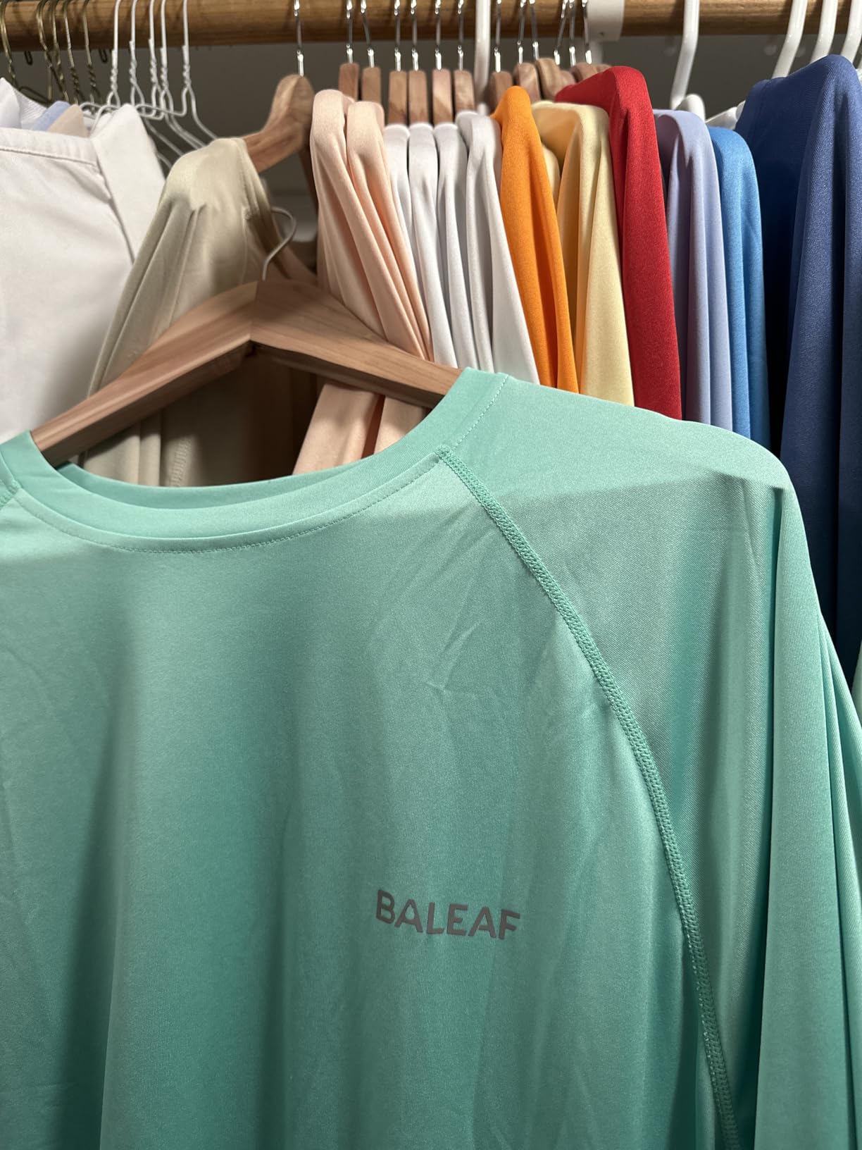 baleaf Men's Sun Protection Shirts UV SPF UPF 50+ Long Sleeve Rash Guard Fishing Running Quick Dry Lightweight - Customer Photo 1