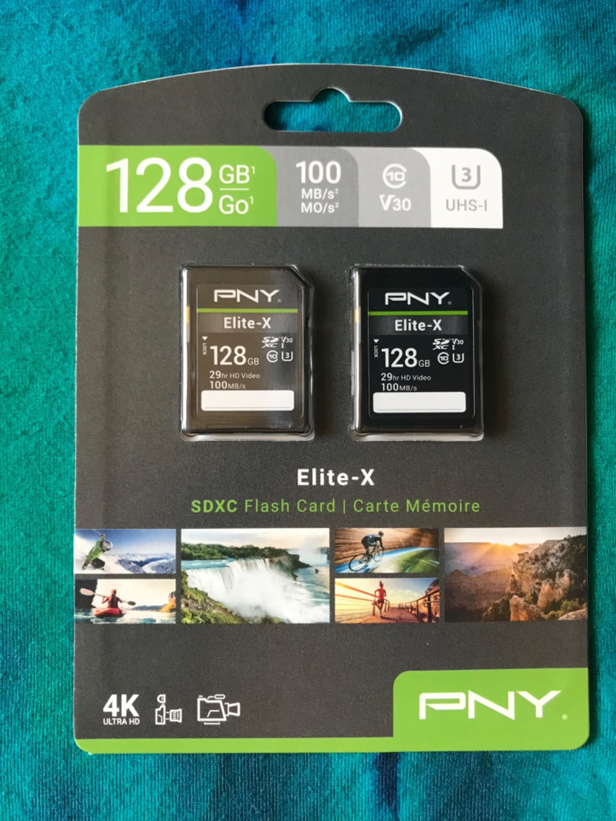 PNY 256GB Elite-X Class 10 U3 V30 SDXC Flash Memory Card - 100MB/s, Class 10, U3, V30, 4K UHD, Full HD, UHS-I, Full Size SD (Pack of 1) - Customer Photo 1