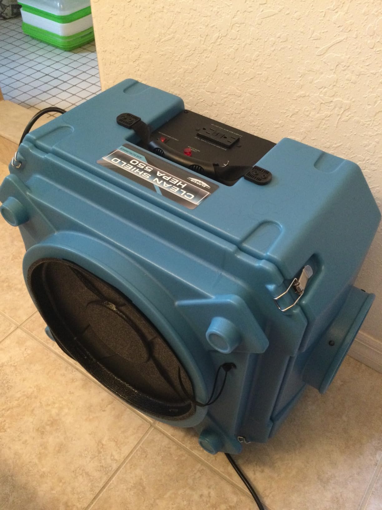 ALORAIR Air Scrubber with 3 Stage Filtration, Stackable Negative Air Machine for Industrial and Commercial Use, Heavy Duty Air Cleaner with MERV-10 Filter, HEPA/Activated carbon Filter, Blue - Customer Photo 1