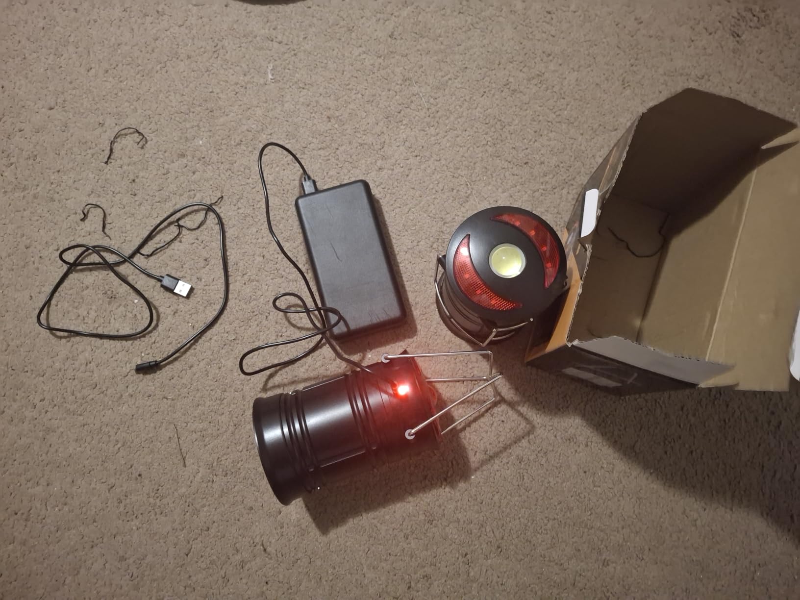 2 Pack Camping Lanterns Camping Accessories USB Rechargeable and Battery Powered 2-in-1 LED Lanterns, Hurricane Lights with Flashlight and Magnet Base for Camping, Hiking, Emergency, Outage - Customer Photo 2