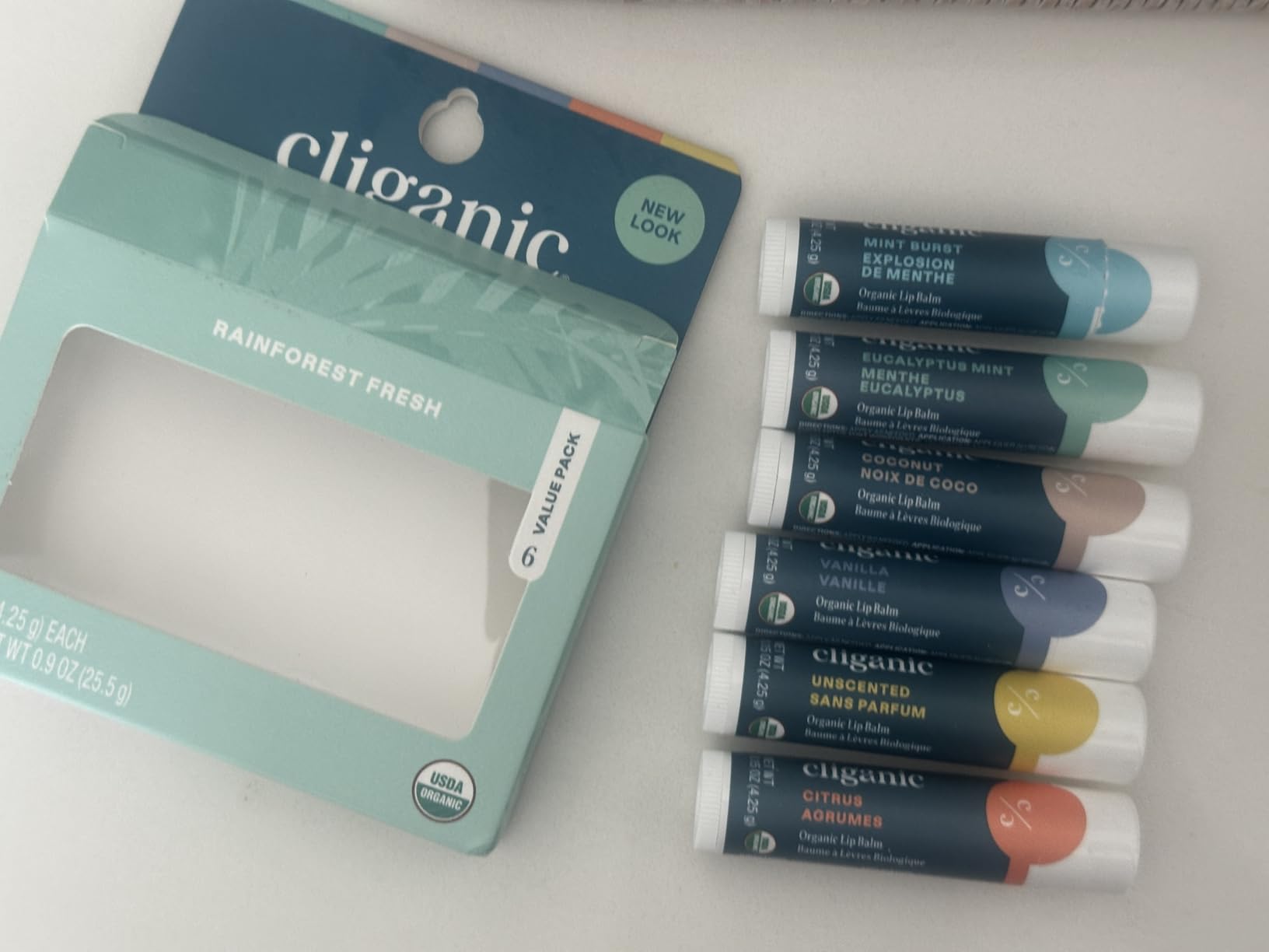Cliganic Organic Lip Balm Set (6 Flavors) - 100% Natural Hydrating, Moisturizing for Dry Cracked Lips, for Men & Women - Customer Photo 4