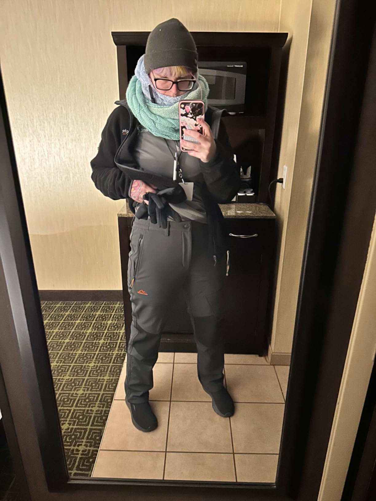 MAGCOMSEN Men's Winter Pants Fleece Lined Ski Snow Pants Water Resistant 4 Zip Pockets Outdoor Pants Customer Review MAGCOMSEN Men's Winter Pants Fleece Lined Ski Snow Pants Water Resistant 4 Zip Pockets Outdoor Pants - Customer Photo 1