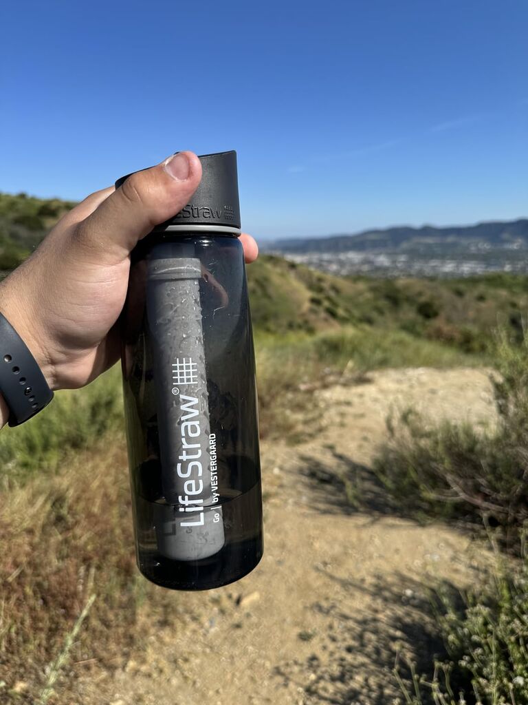 LifeStraw Go Water Filter Bottle with 2-Stage Integrated Filter Straw for Hiking, Backpacking, and Travel, Clear Customer Review LifeStraw Go Water Filter Bottle with 2-Stage Integrated Filter Straw for Hiking, Backpacking, and Travel, Clear - Customer Photo 1