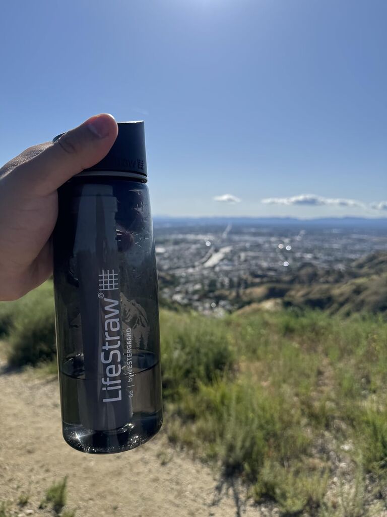 LifeStraw Go Water Filter Bottle with 2-Stage Integrated Filter Straw for Hiking, Backpacking, and Travel, Clear Customer Review LifeStraw Go Water Filter Bottle with 2-Stage Integrated Filter Straw for Hiking, Backpacking, and Travel, Clear - Customer Photo 2