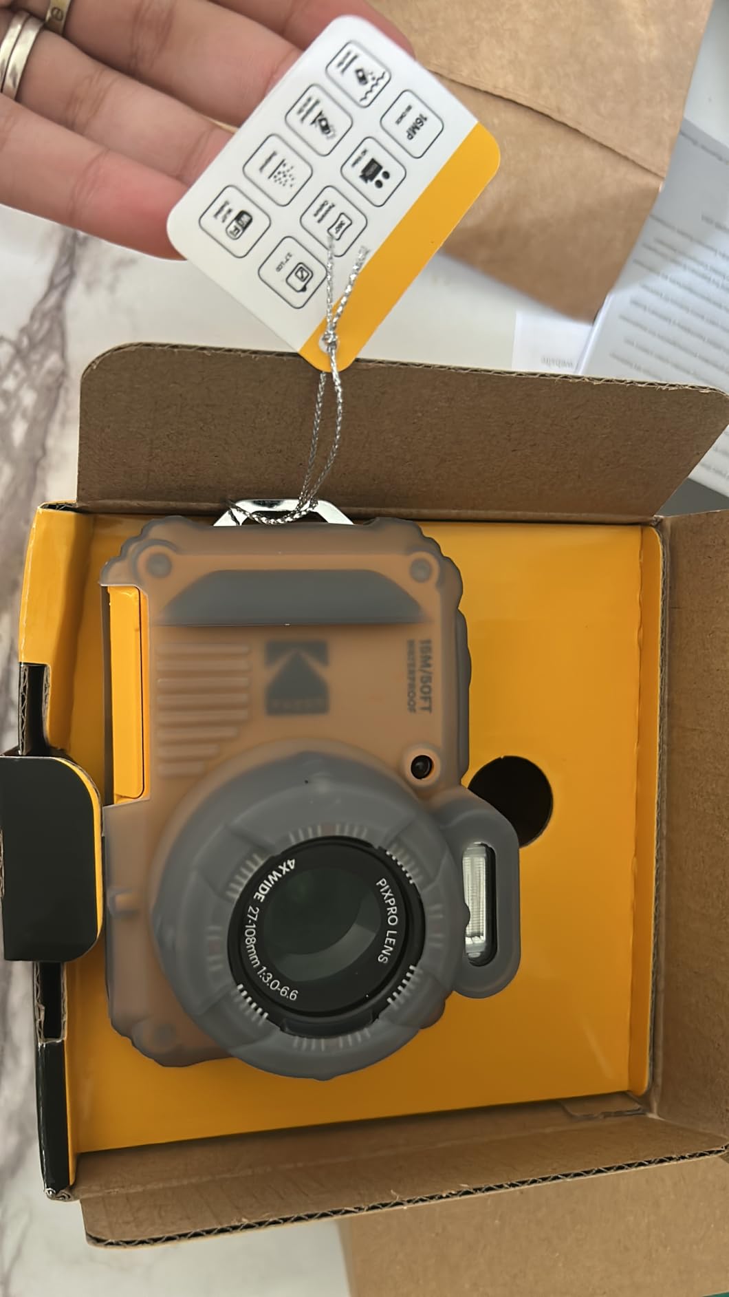 KODAK PIXPRO WPZ2 Rugged Waterproof Shockproof Dustproof WiFi Digital Camera 16MP 4X Optical Zoom 1080P Full HD Video Vlogging Camera 2.7