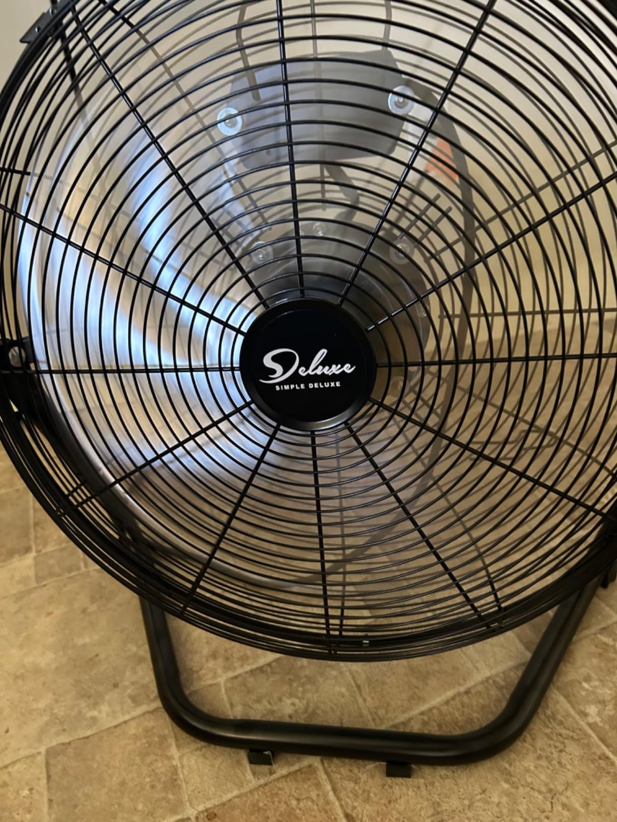 Simple Deluxe 18 Inch 3-Speed High Velocity Heavy Duty Metal Industrial Floor Fans, Black - Customer Photo 3