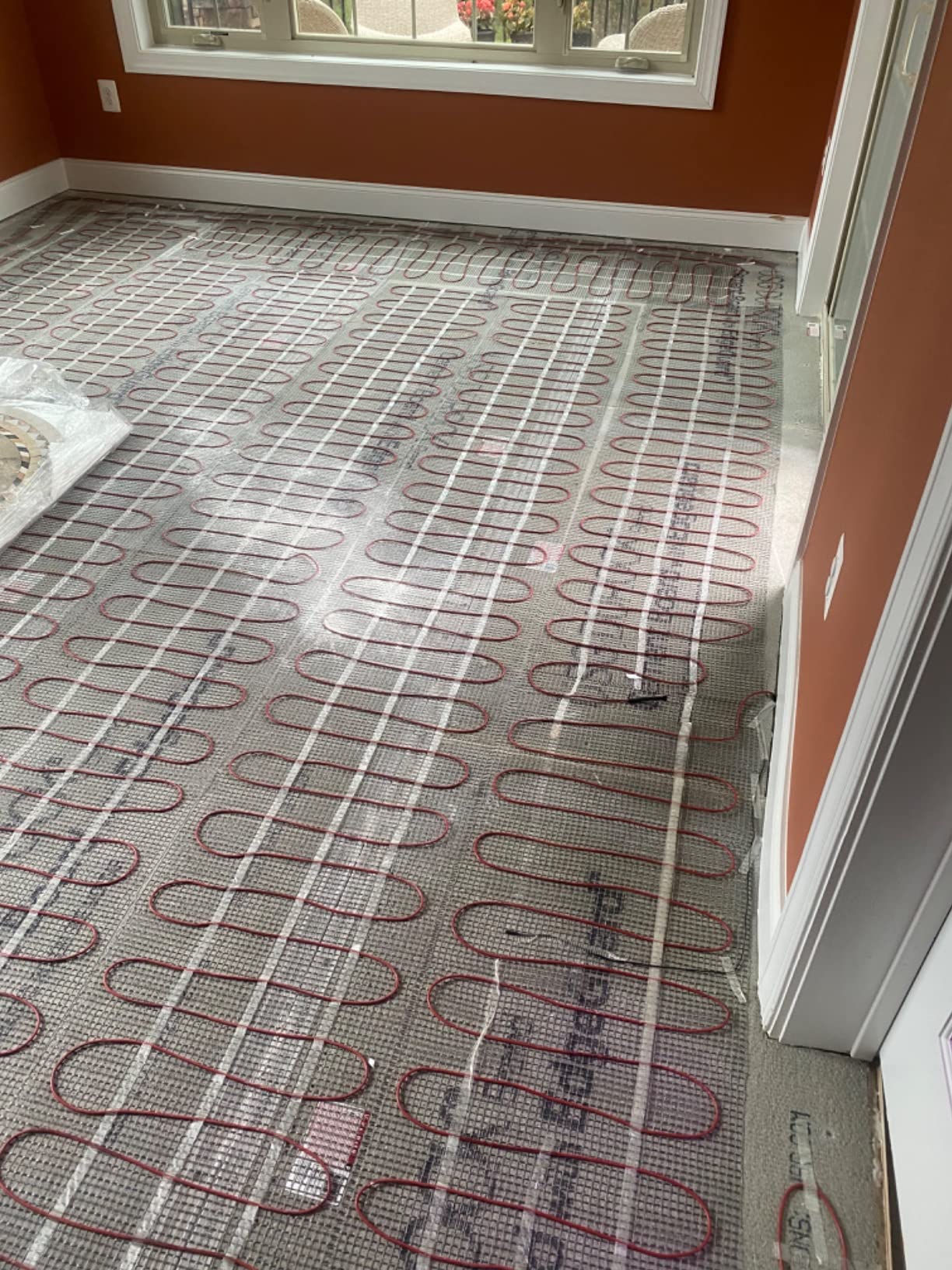 200sqft Floor Heating Mat Kit – 240v Electric Radiant Heated Flooring System – Tile & Laminate Floor Heating System Includes UDG4 Programmable Thermostat w/GFCI, Monitor & Sensor - Customer Photo 2