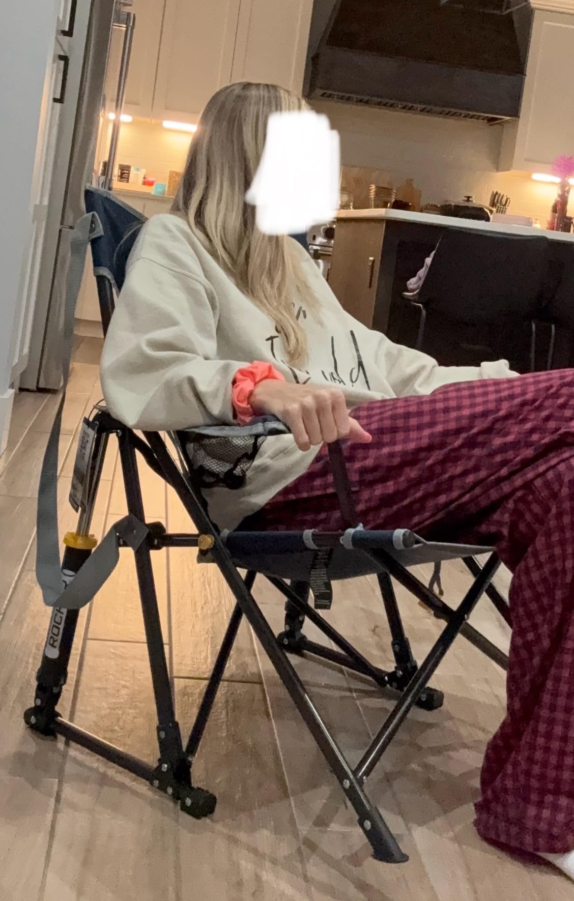 GCI OUTDOOR Kickback Rocker Camping Chair | Portable Folding Rocking Chair with Durable Armrests, Drink Holder & Relaxed Lowered Seat for Comfort — Loden Green - Customer Photo 2