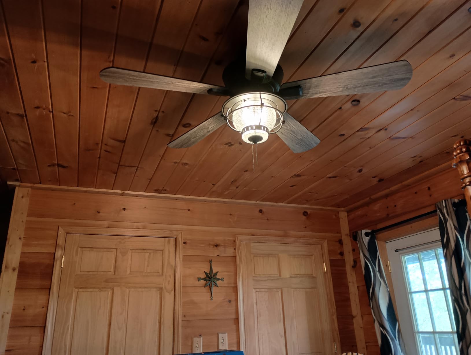Harbor Breeze Merrimack II 52-in Matte Bronze LED Indoor/Outdoor Ceiling Fan with Light Kit (5-Blade) - Customer Photo 2