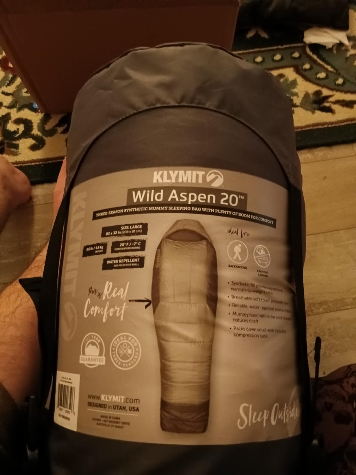 Klymit Sleeping-Bags KLYMIT Wild Aspen Lightweight Mummy Sleeping Bag, Best Gear for Cold Weather Camping, Hiking, Backpacking, Pair with Static V Sleeping Pad (Size Regular to XL) - Customer Photo 3