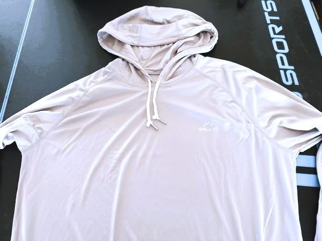 Willit Men's Sun Shirts UPF 50+ Rash Guard Long Sleeve Sun Protection Hoodie SPF UV Fishing Lightweight Athletic Running - Customer Photo 4