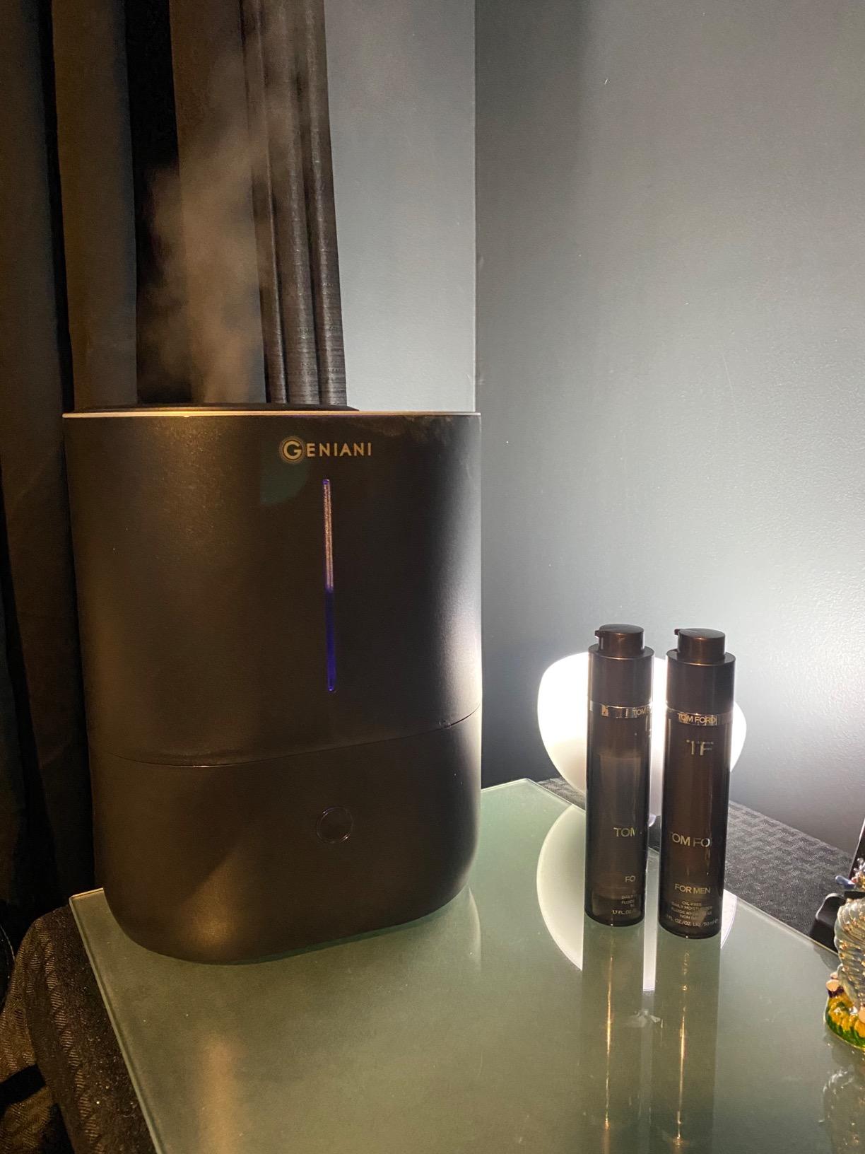 GENIANI Portable Cool Mist Humidifiers for Bedroom & Office - Ultrasonic Humidifier for Home, Baby, Small Room with Auto Shut Off, 250ML Easy to Clean Water Tank - Customer Photo 1