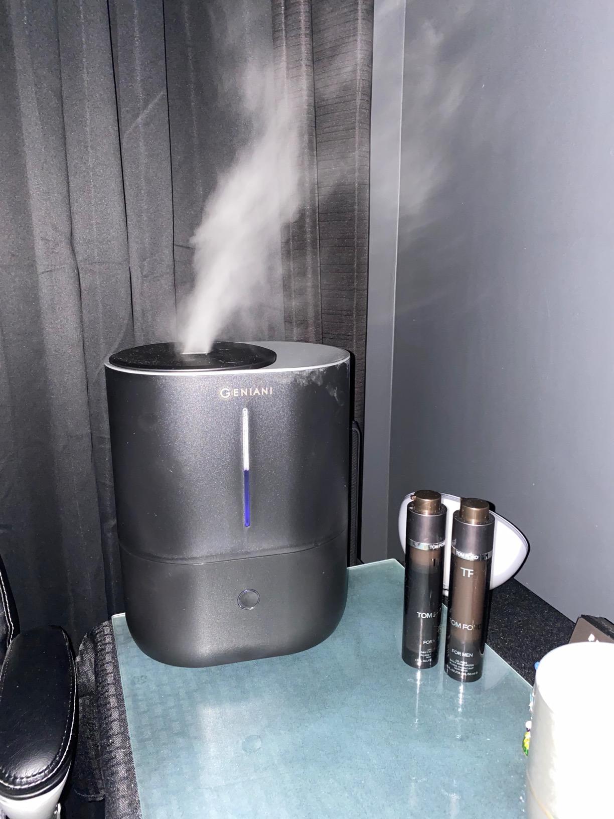 GENIANI Portable Cool Mist Humidifiers for Bedroom & Office - Ultrasonic Humidifier for Home, Baby, Small Room with Auto Shut Off, 250ML Easy to Clean Water Tank - Customer Photo 2